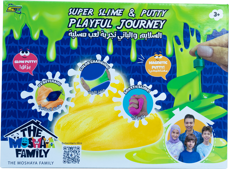 عائله مشيع لعب السلايم البراق سلايم The Moshaya Family