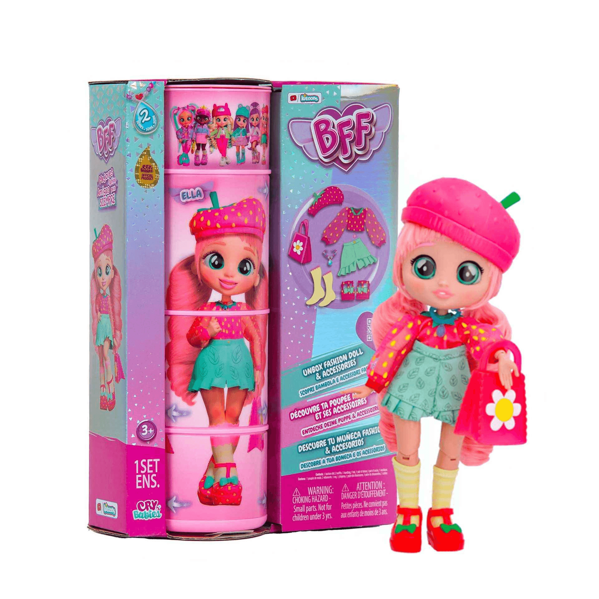 كراي بيبيز دمية ايلا دمية مع اكسسوارات CRY Babies