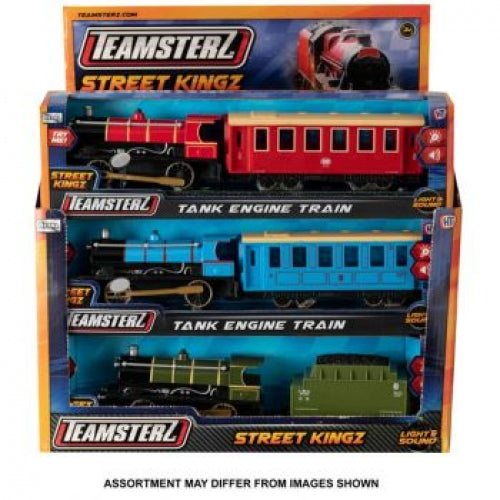 تيمسترز لعبة قطار مع عربة الوان متنوعة المركبات المتنوعه Teamsterz