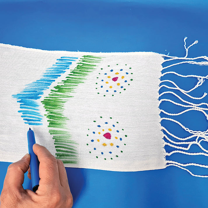 تاي داي الوشاح الجميل الخرز والاكسسوارات Tie-Dye