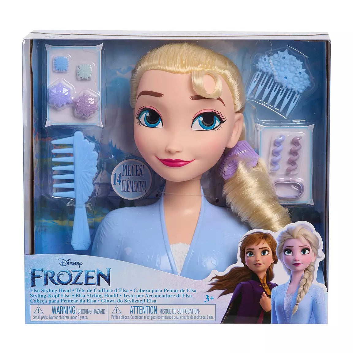 ديزني فروزن رأس تصفيف الشعر إلسا دمية مع اكسسوارات Disney