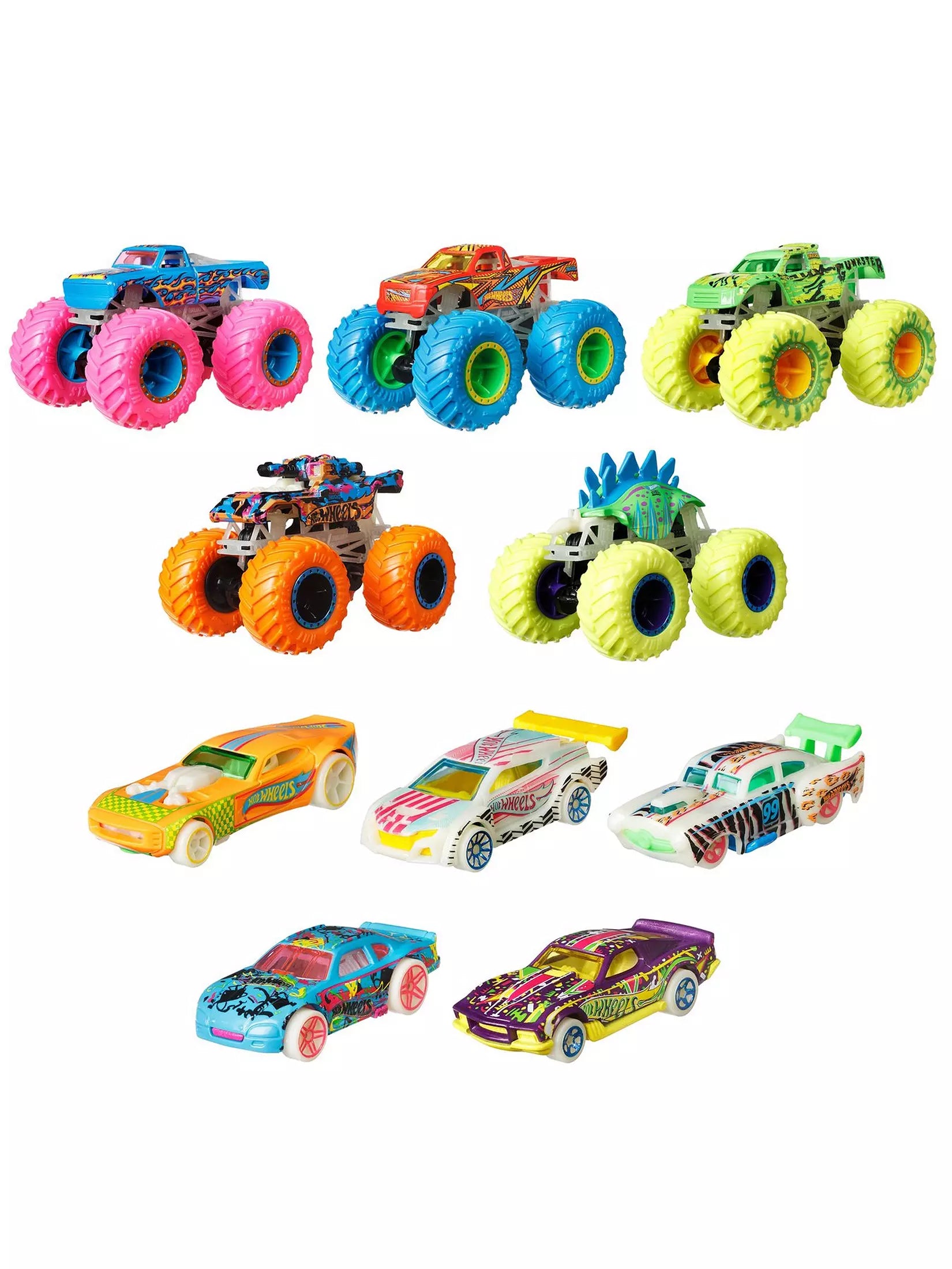 هوت ويلز شاحنات مونستر المتوهجة المركبات المتنوعه HotWheels