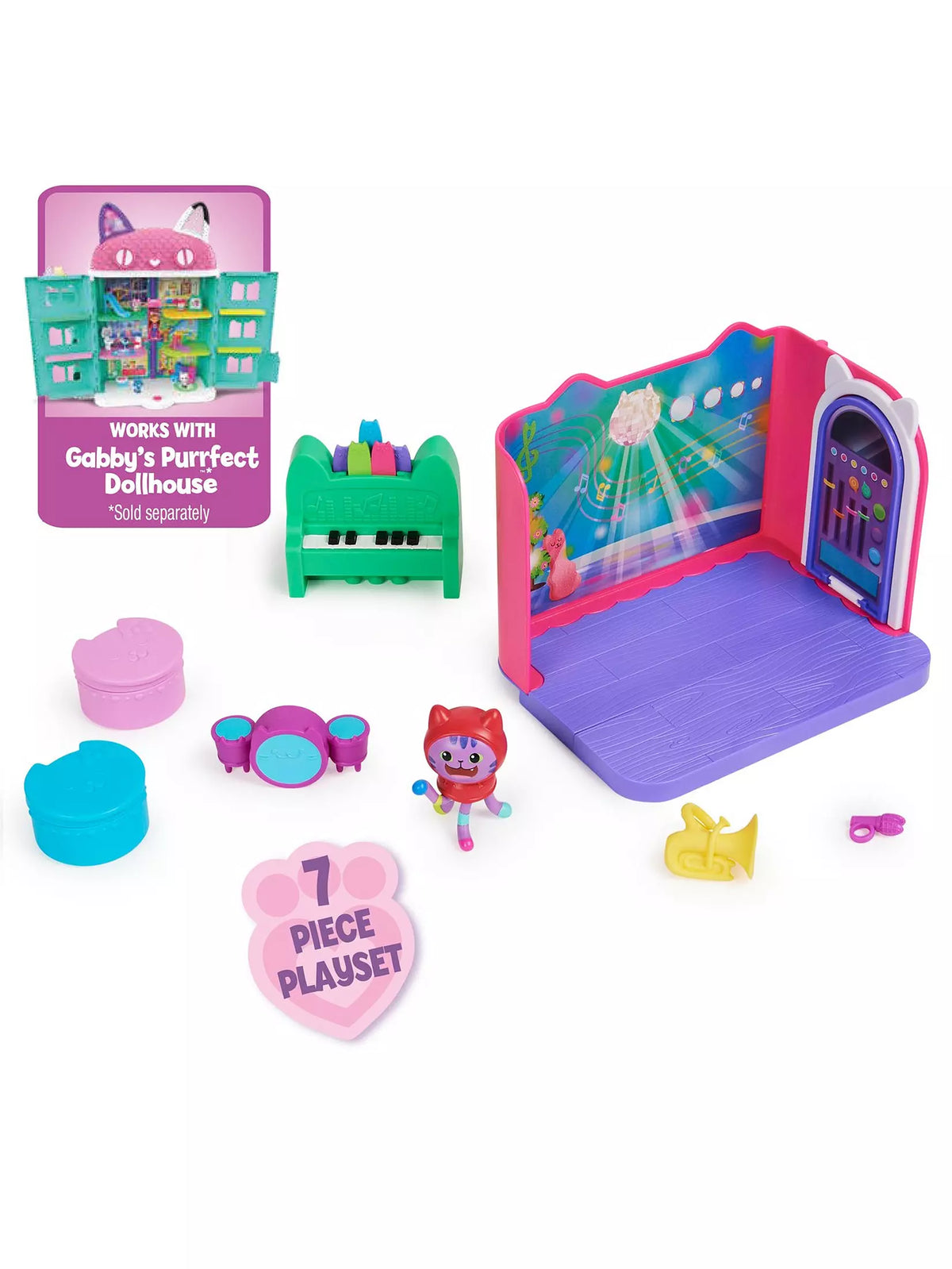 غابي دول هاوس غرفة الموسيقى الفاخرة اكسسوارت الدمى Gabby Dollhouse