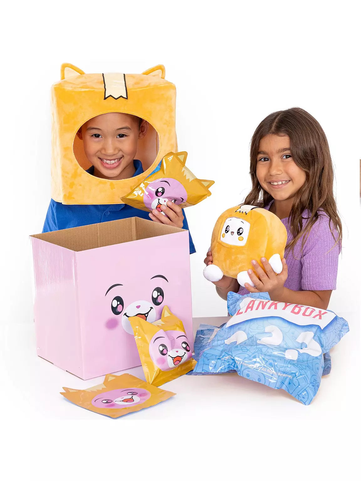 لانكي بوكس صندوق غموض عملاق مع 10 العاب الالعاب القطنية LankyBox