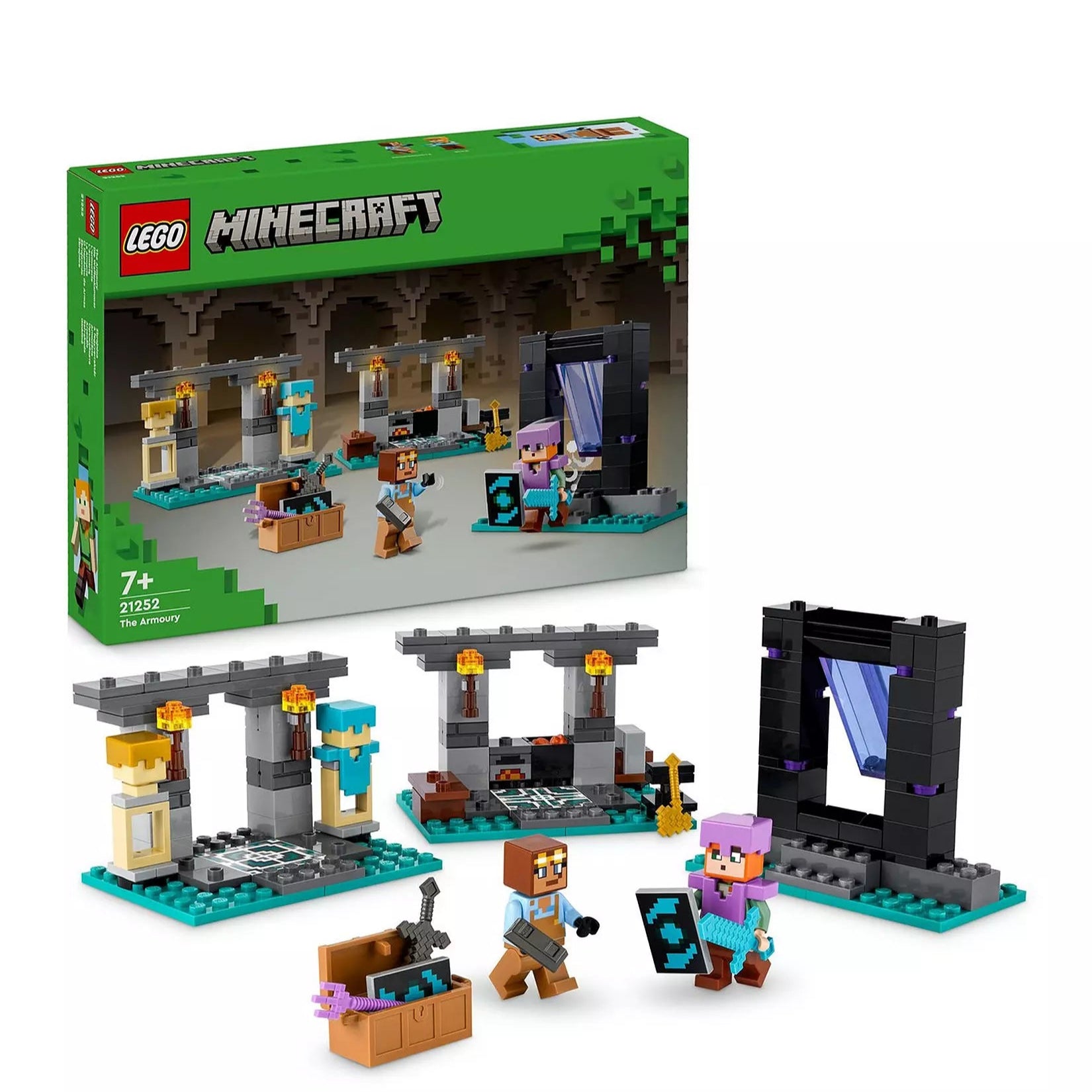 ليجو 21252 ماين كرافت الترسانة ذا ارموري مكعبات التركيب LEGO