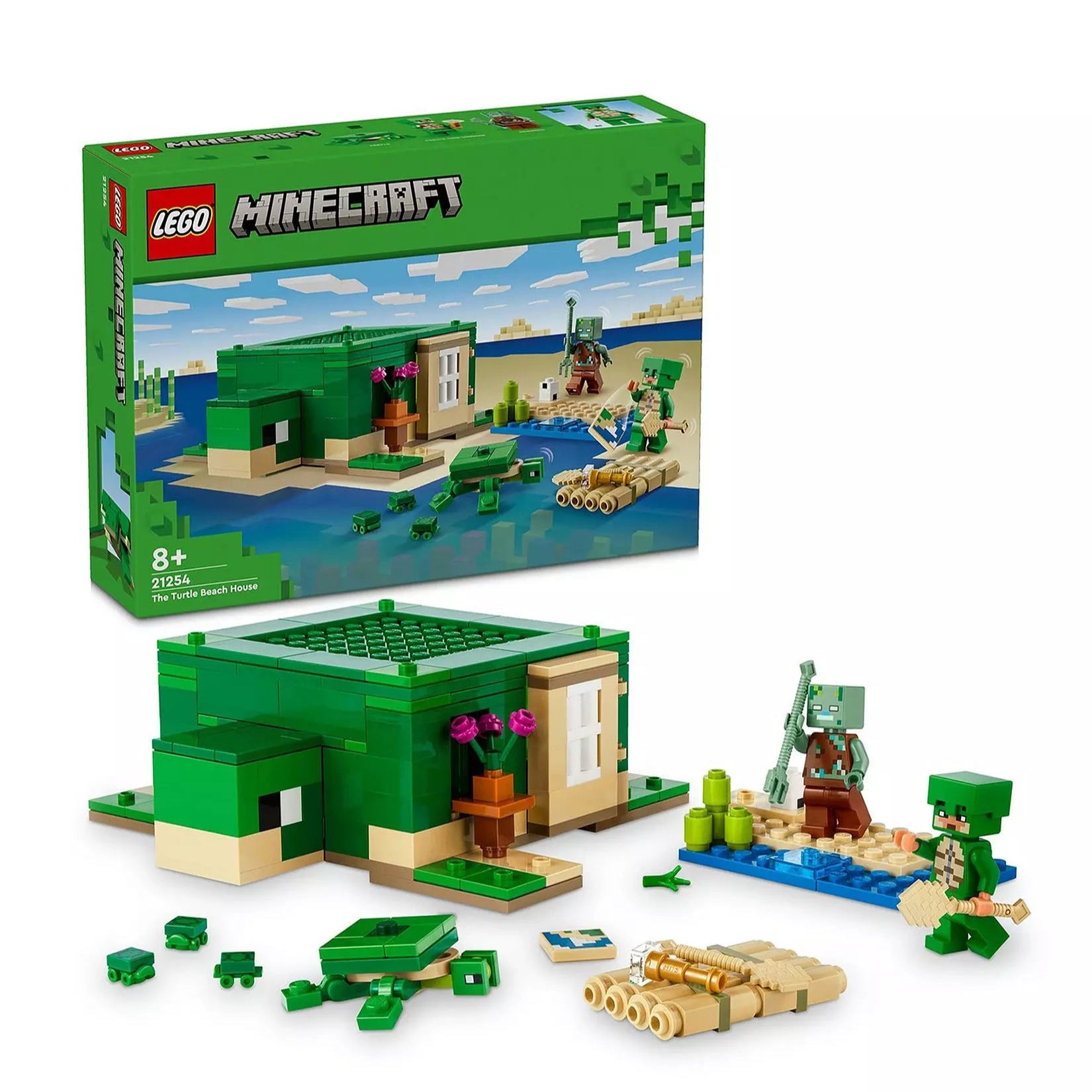 ليجو 21254 ماين كرافت بيت سلاحف الشاطئ مكعبات التركيب LEGO