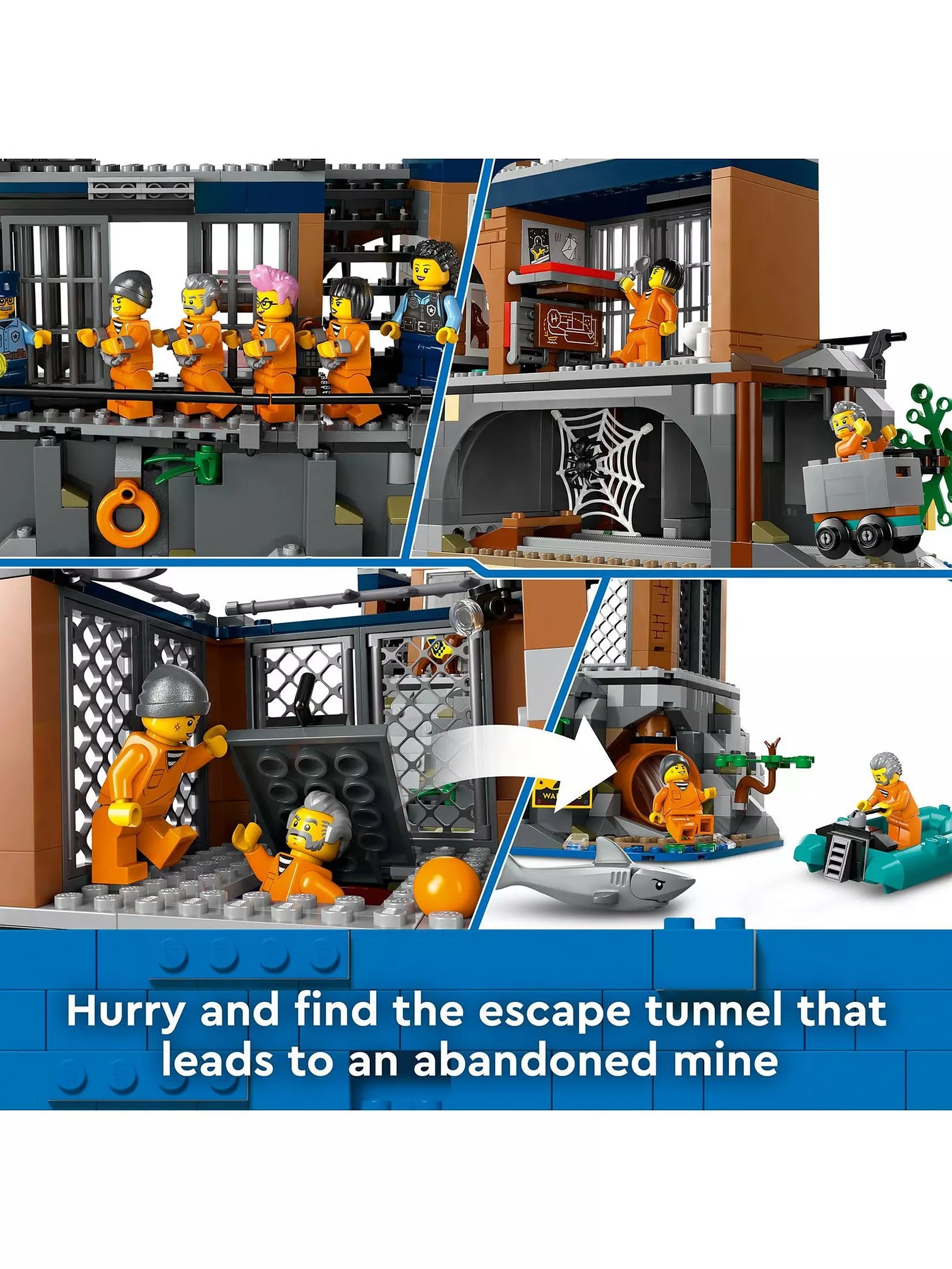 ليجو سيتي مكعبات بناء سجن الجزيرة 980 قطعة مكعبات التركيب LEGO