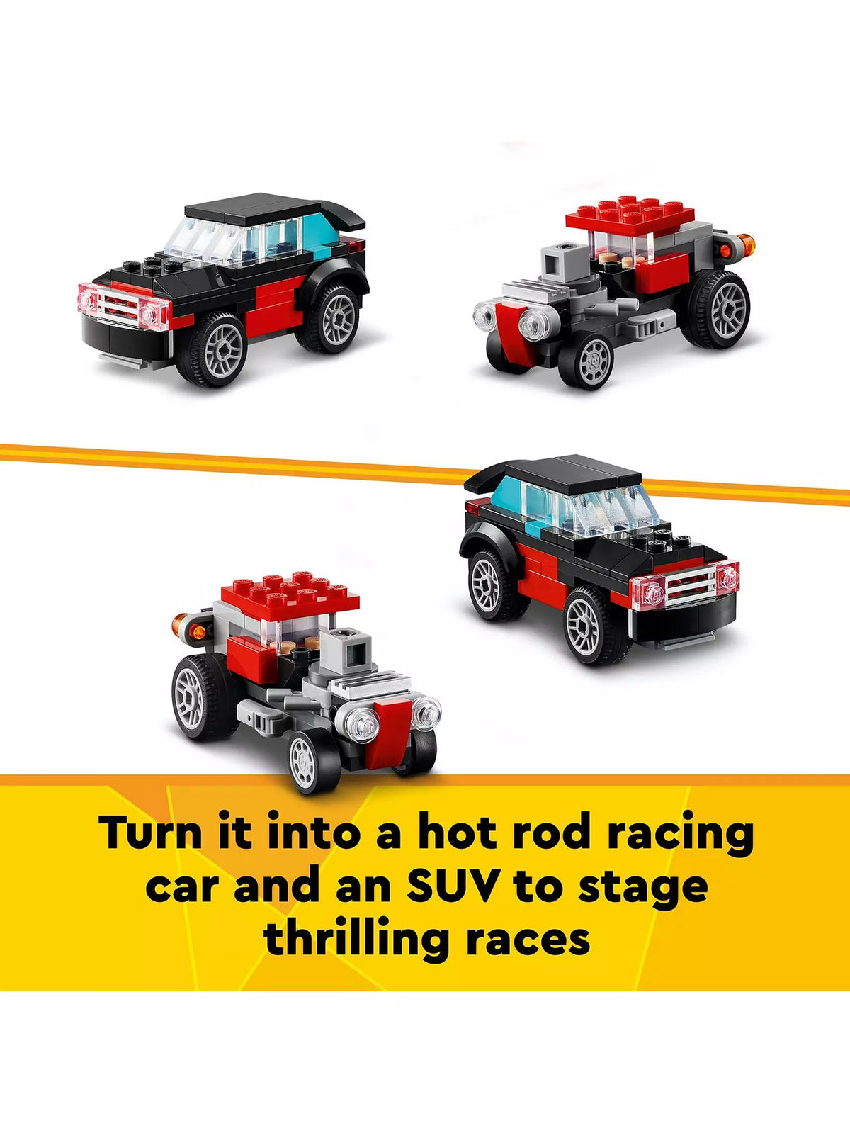 ليجو كريتور لعبة بناء شاحنة مسطحة 3 في 1 مع طائرة هليكوبتر مكعبات التركيب LEGO