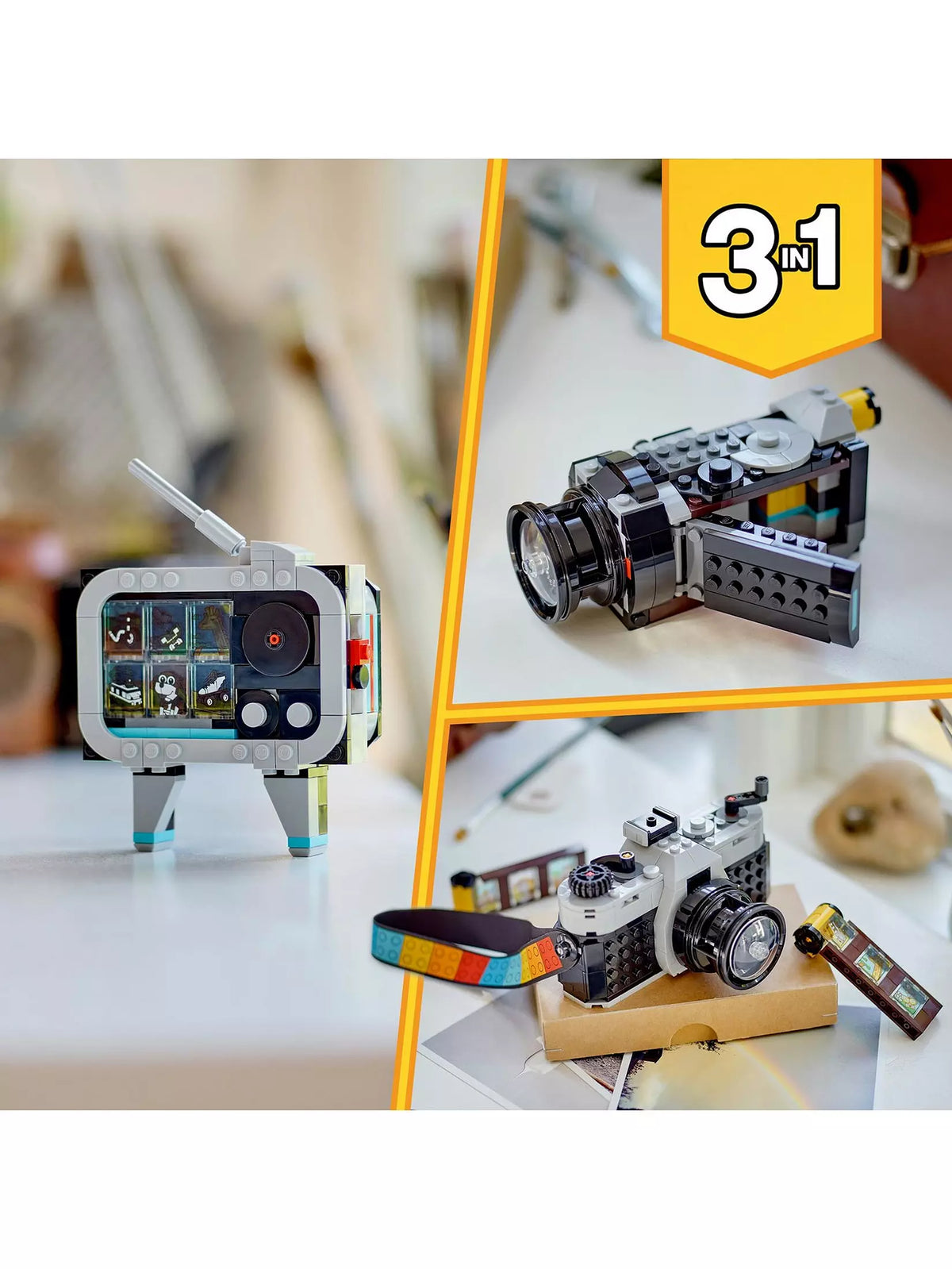 ليجو 31147 كريتور مكعبات بناء 3 في 1 ريترو كاميرا مكعبات التركيب LEGO