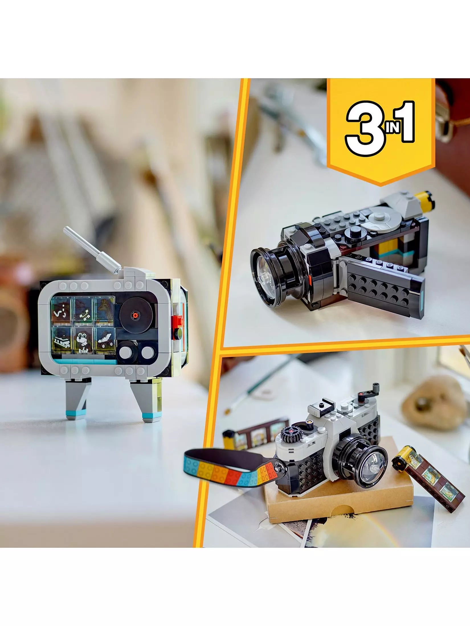 ليجو 31147 كريتور مكعبات بناء 3 في 1 ريترو كاميرا مكعبات التركيب LEGO