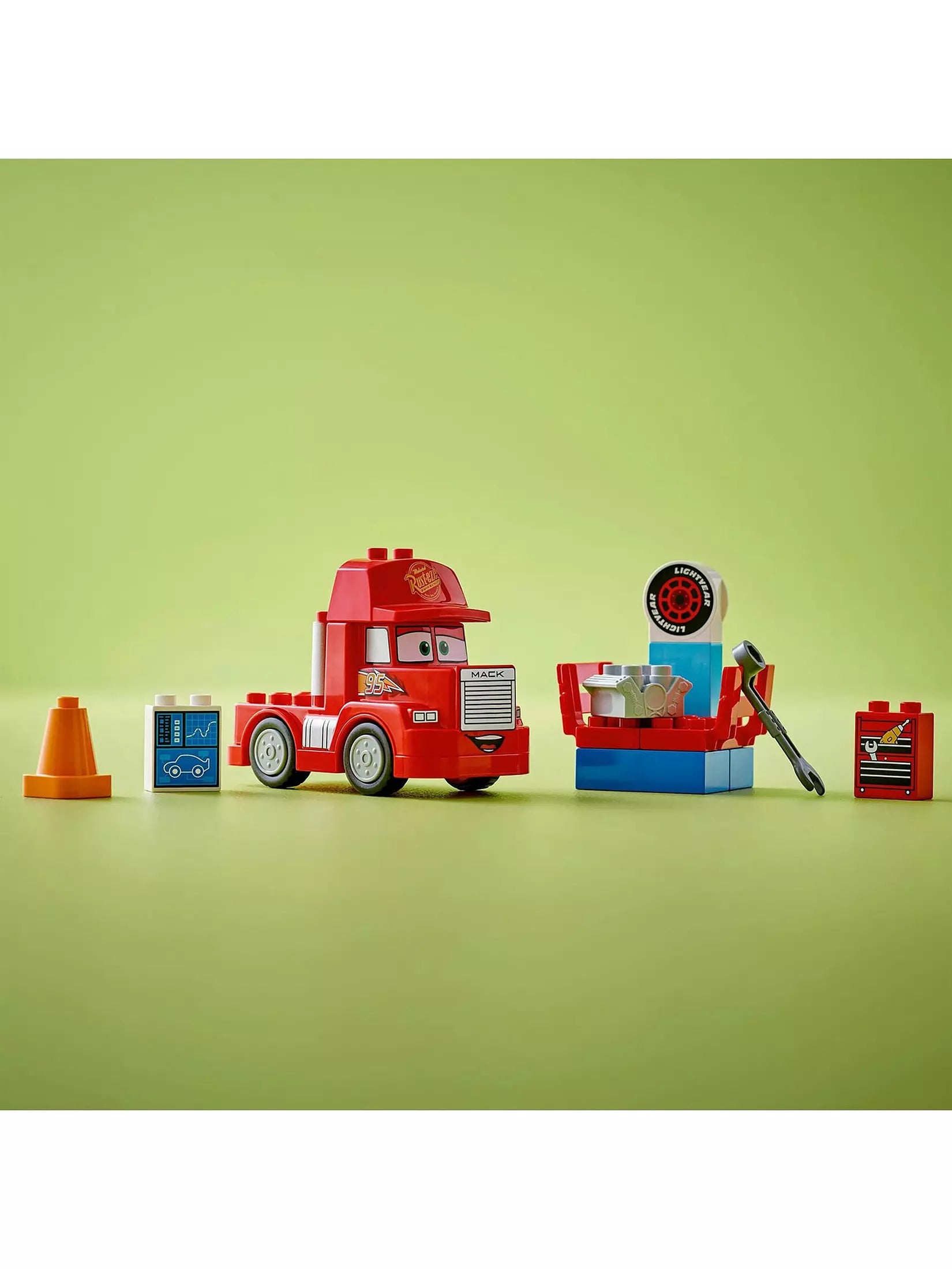 لبجو دوبلو لعبة مكعبات بناء سيارات ماك ات ذا ريس مكعبات التركيب LEGO