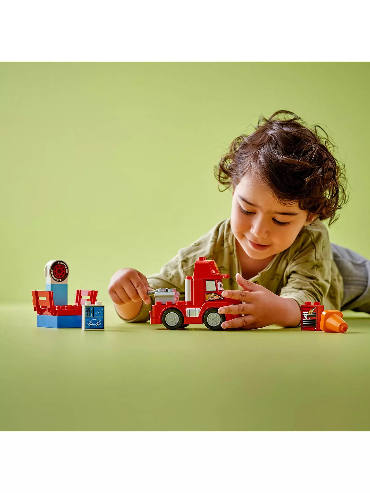 لبجو دوبلو لعبة مكعبات بناء سيارات ماك ات ذا ريس مكعبات التركيب LEGO