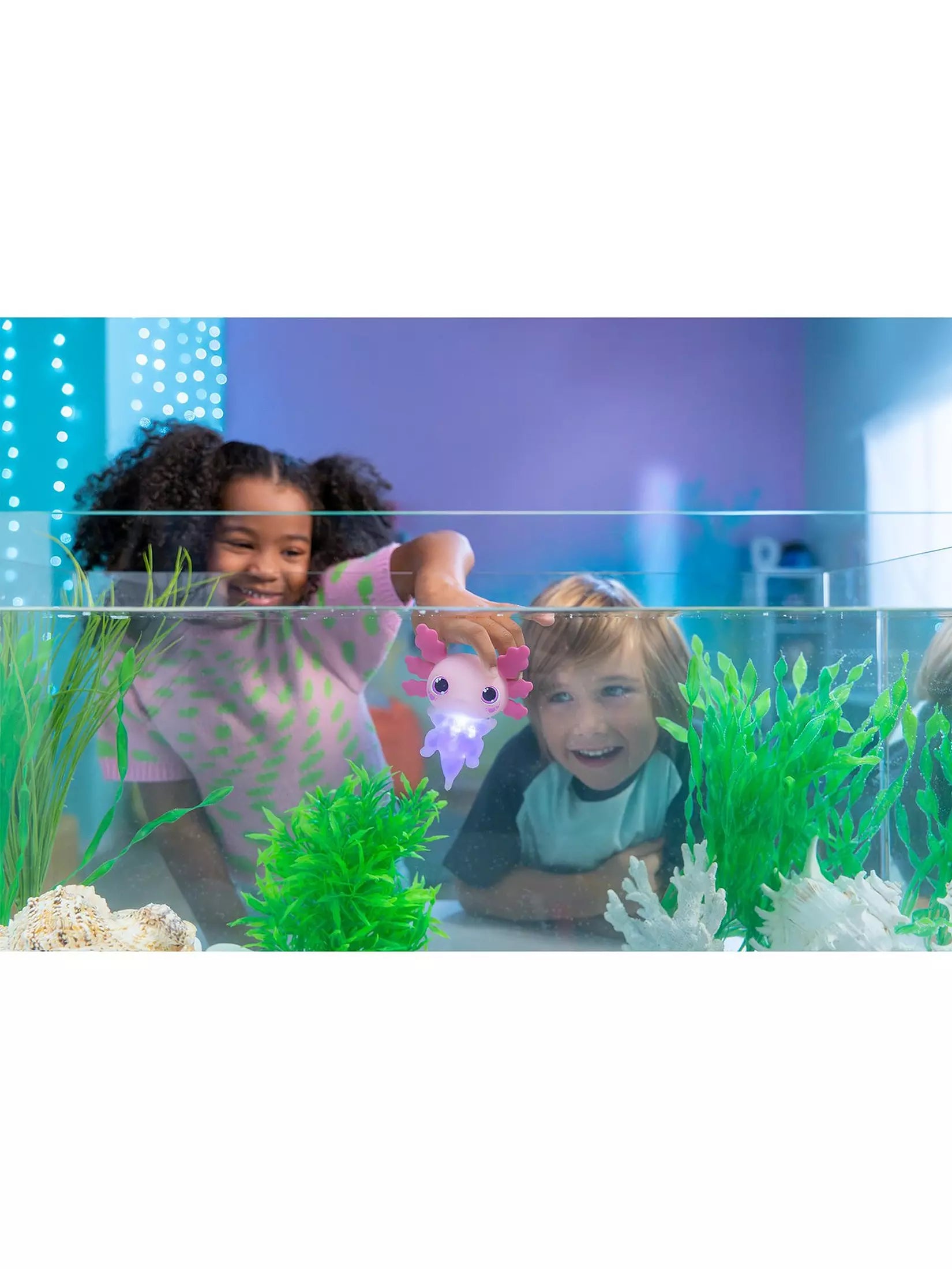 أنيماجيك لعبة أكسولوتل الوردية مجسمات الحيوانات Animagic