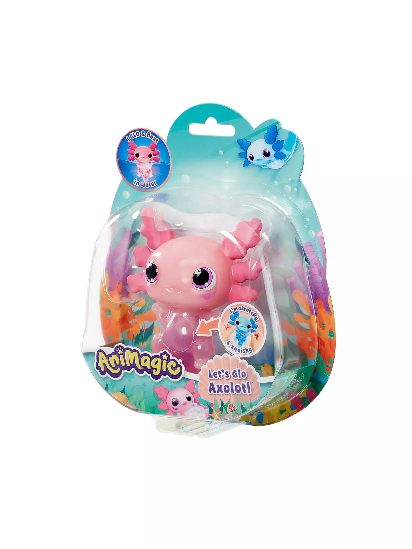 أنيماجيك لعبة أكسولوتل الوردية مجسمات الحيوانات Animagic