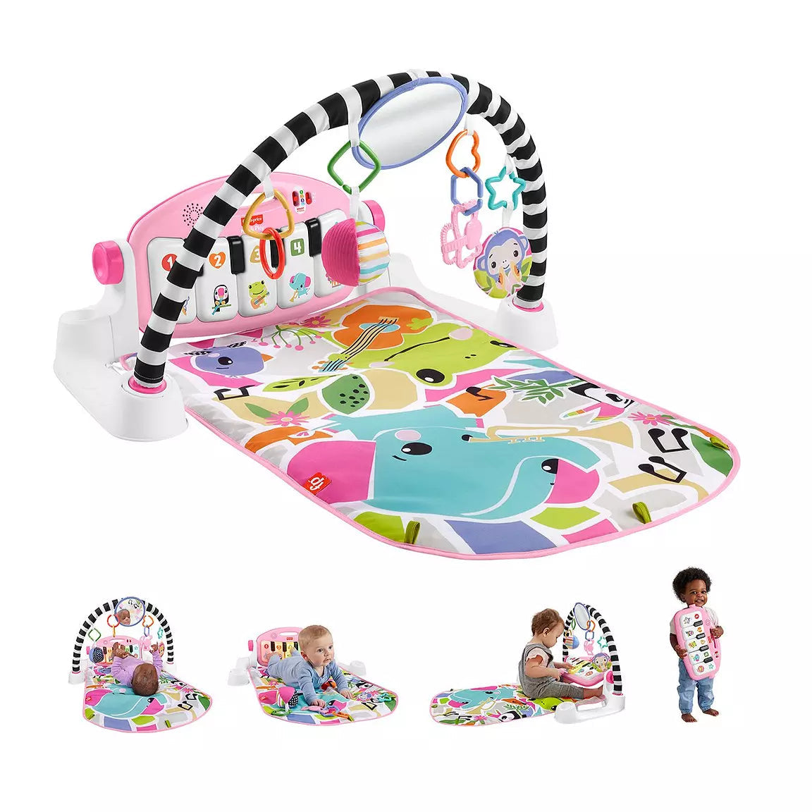 فيشر برايس مفرش اطفال مع بيانو وردي بساط للمواليد Fisher-Price