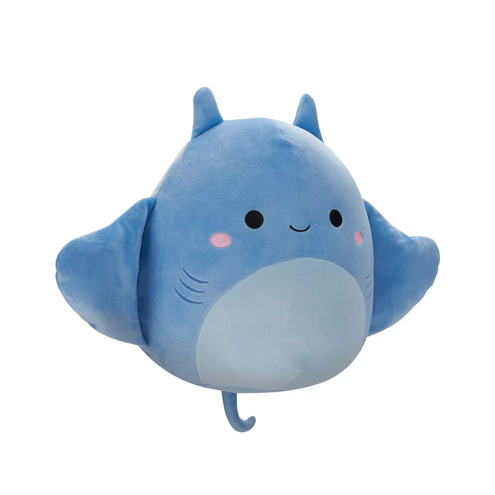 سكويش مالوز دمية سمكة مانتا زرقاء الالعاب القطنية Squishmallows