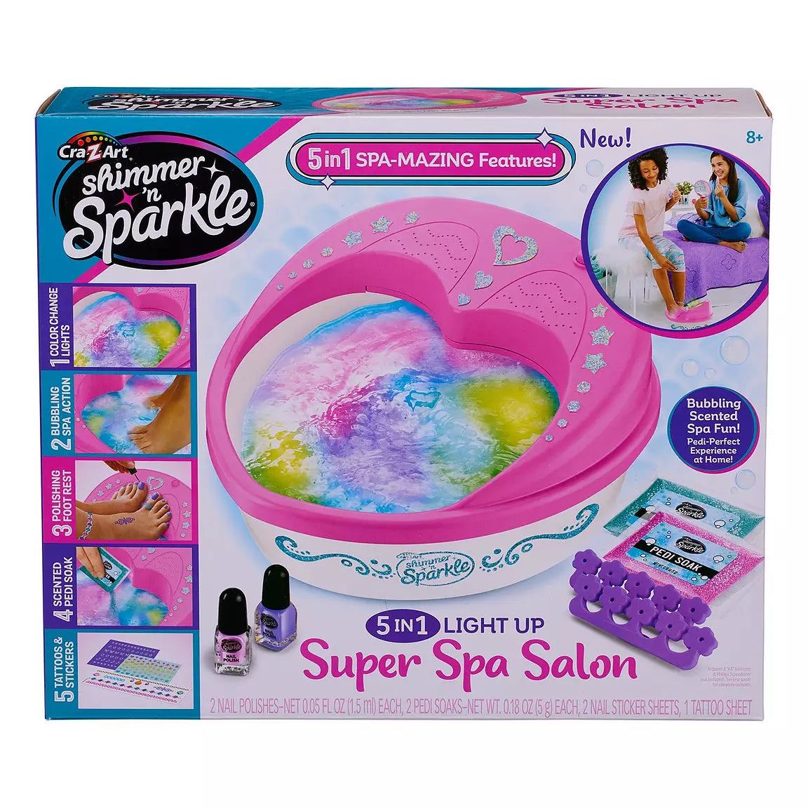 شيمر اند سباركل صالون سبا 5 في 1 المكياج والتجميل Shimmer N Sparkle