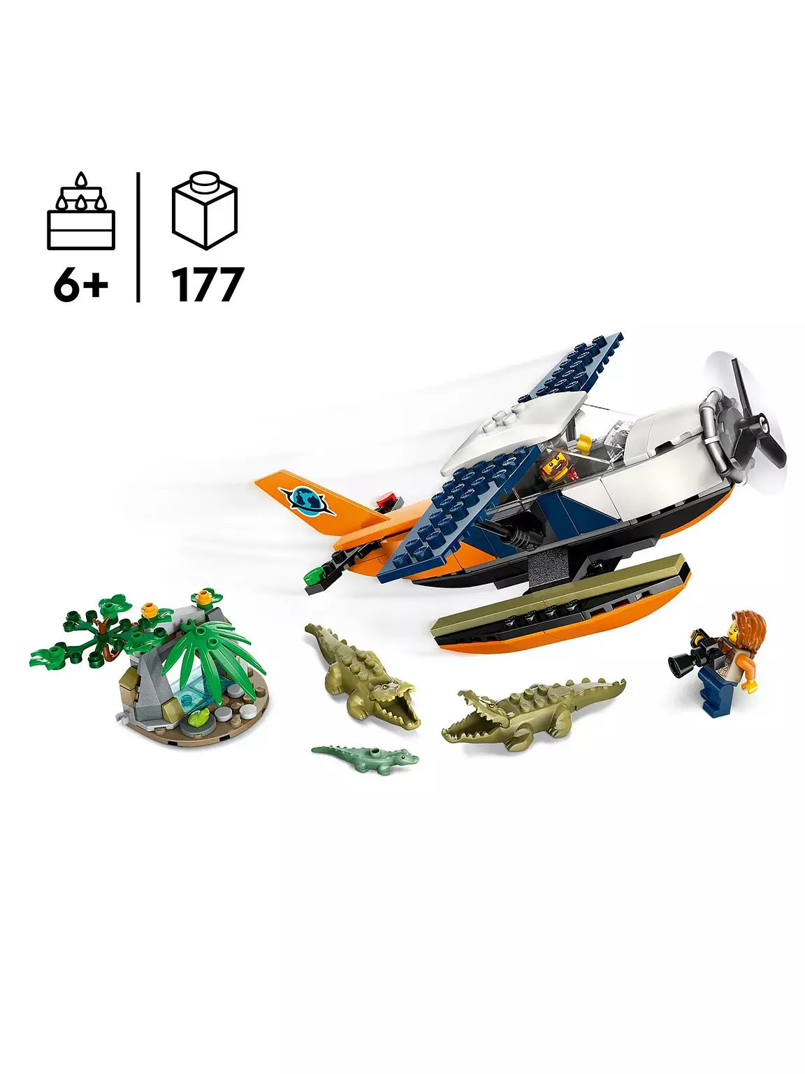 ليجو سيتي جانجل الطائرة المائية مكعبات التركيب LEGO