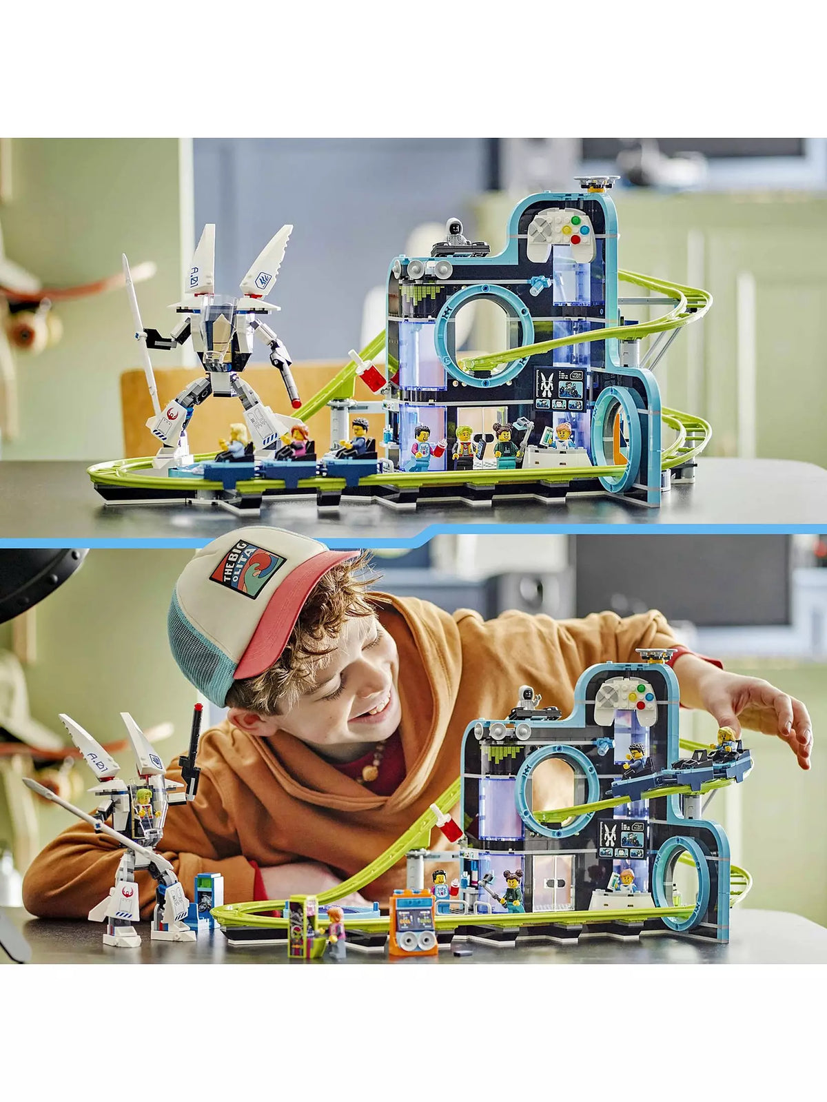 ليجو سيتي لعبة روبوت وورلد رولر كوستر بارك مكعبات التركيب LEGO
