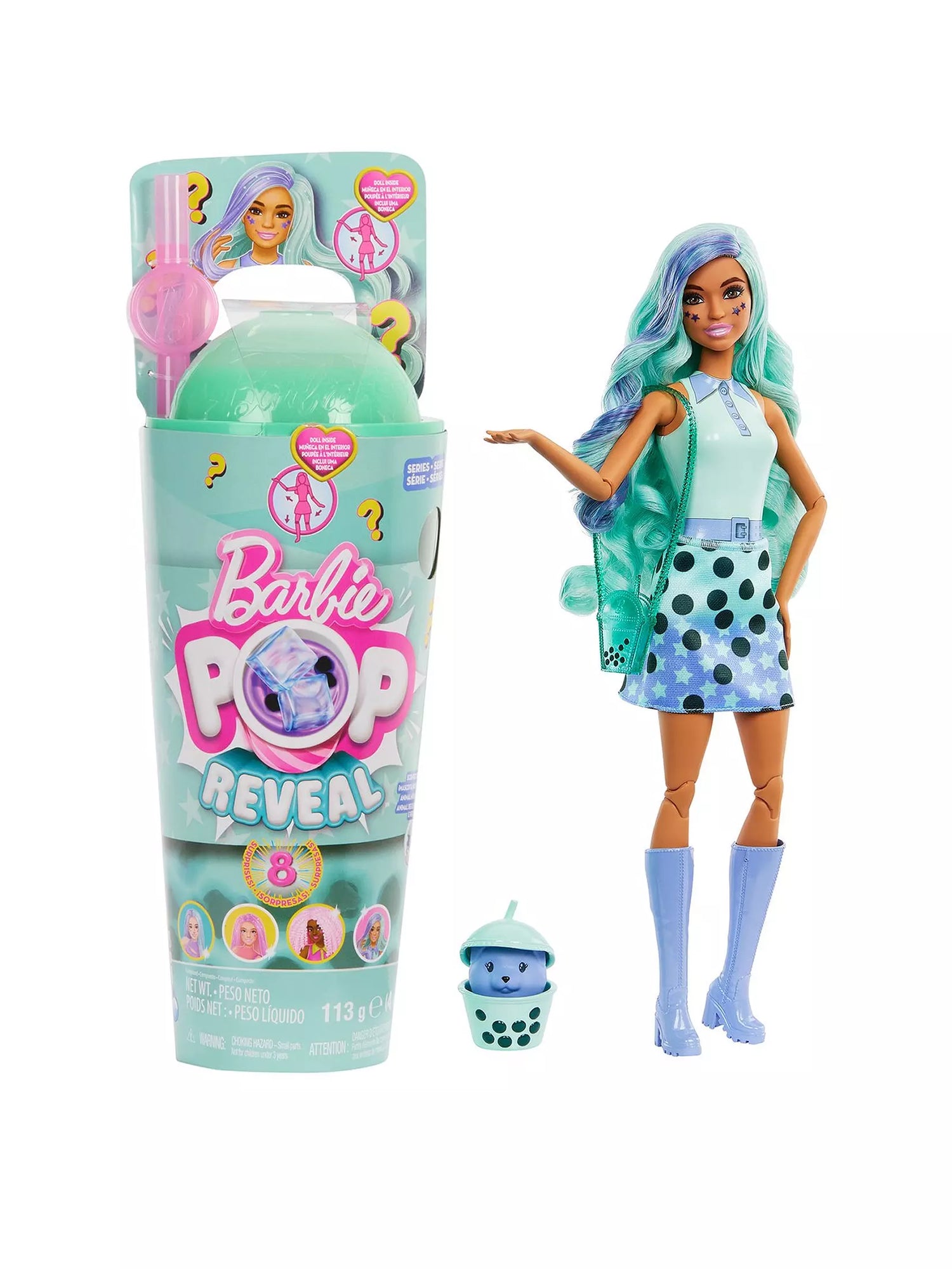 باربي دمية باربي بوب ريفيل بابل تي سيريز شاي أخضر دمية مع اكسسوارات Barbie