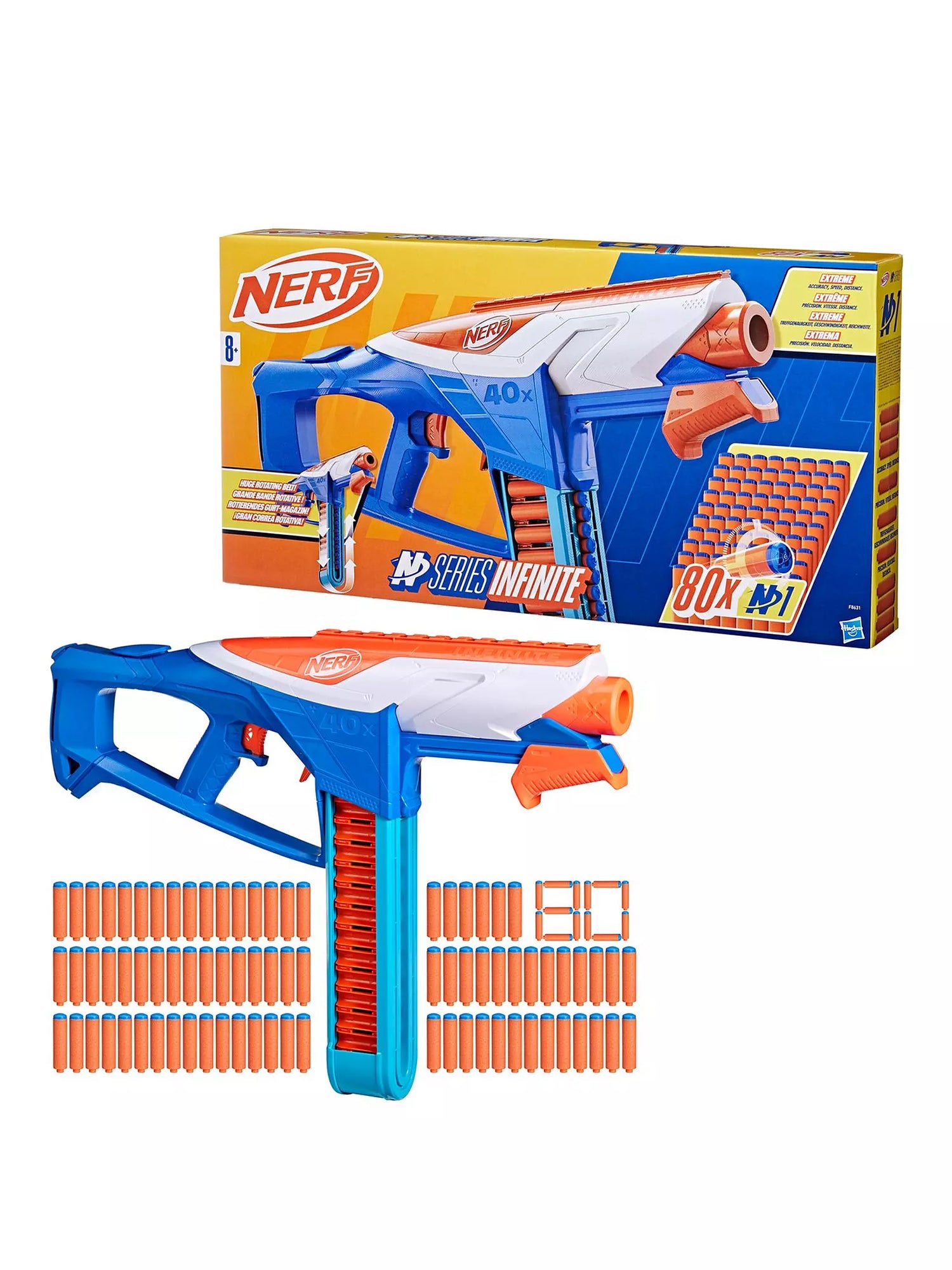 نيرف مسدس رشاش انفينيت مع 80 سهم مسدسات مطاطية Nerf