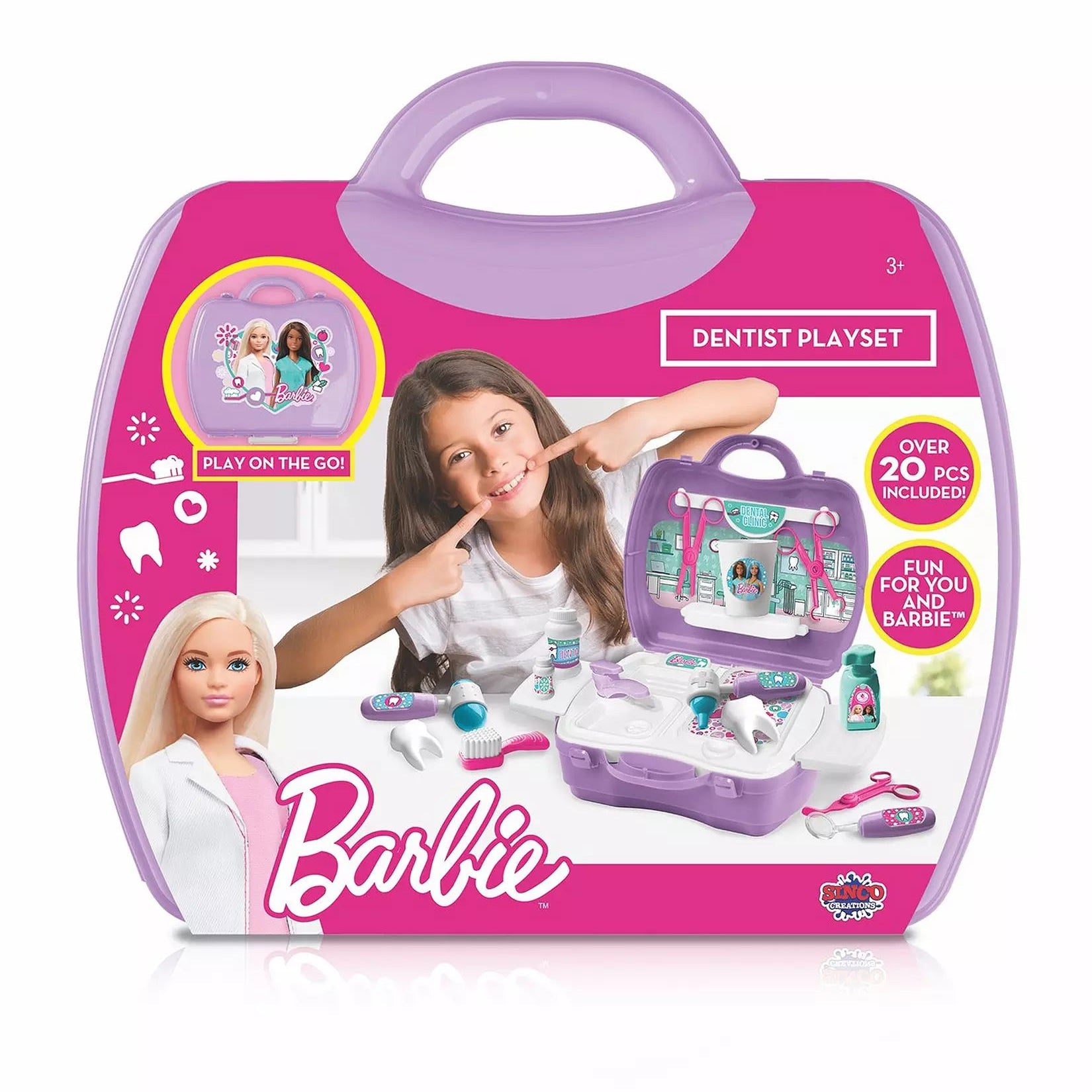 باربي حقيبة ألعاب طبيب الأسنان تقمص الأدوار Barbie