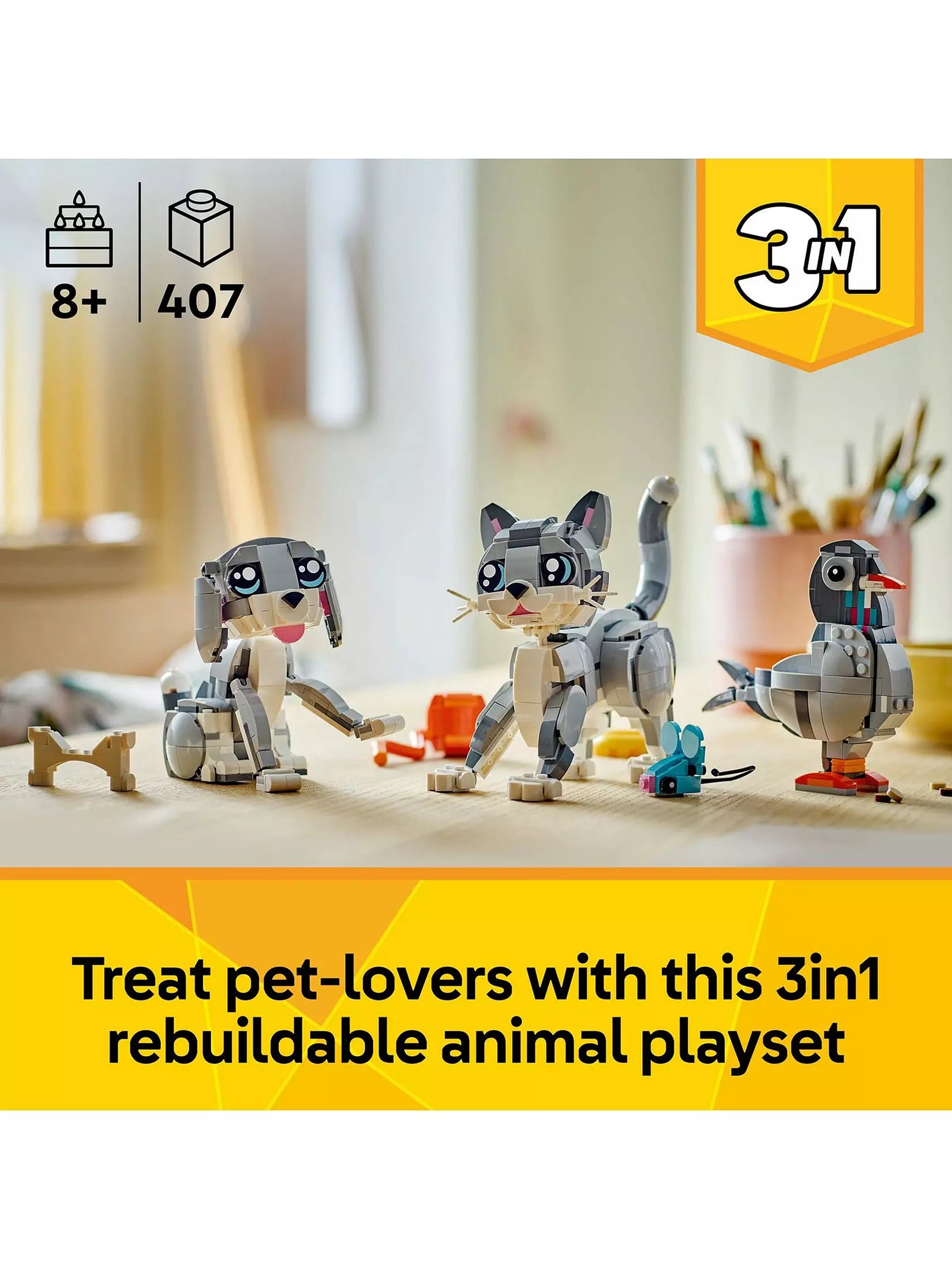 ليجو 31163 كريتور القطة مرحة مكعبات التركيب LEGO