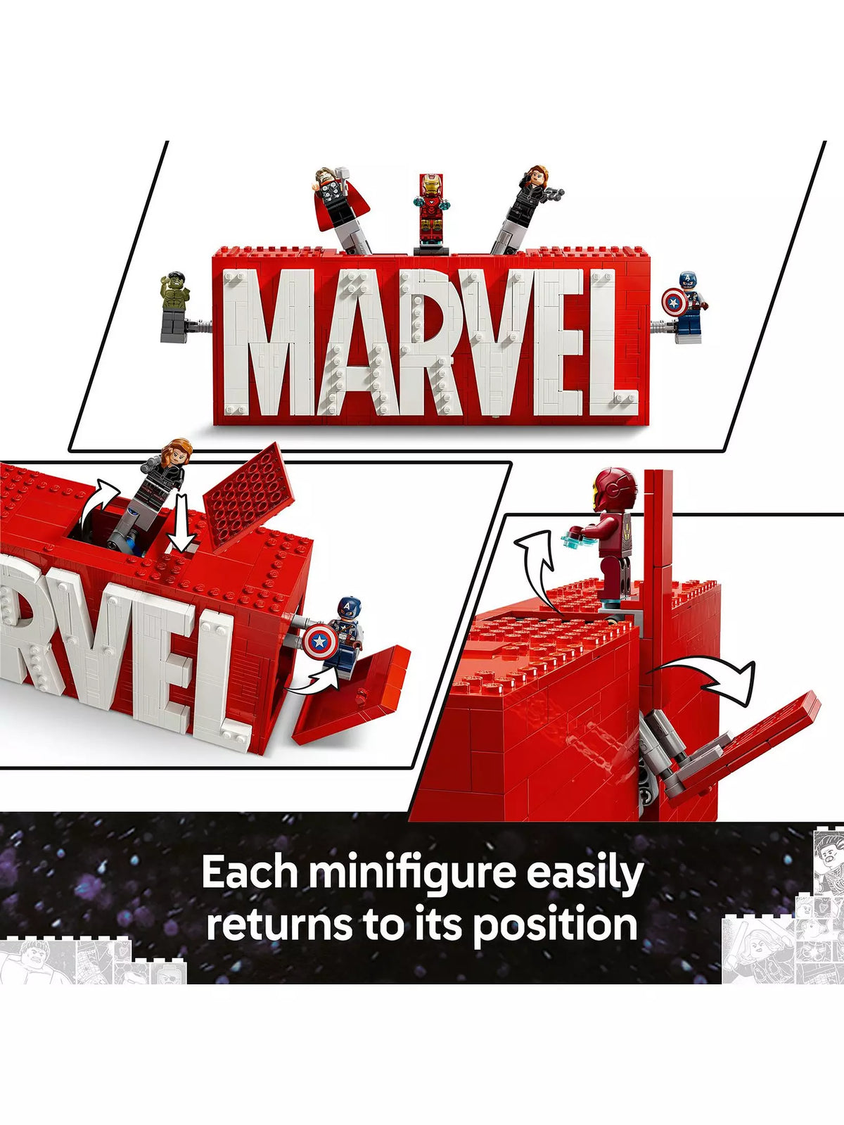 ليجو 76316 مارفل شعار مارفل والشخصيات الصغيرة مكعبات التركيب LEGO