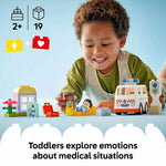 ليجو مكعبات بناء سيارات الإسعاف والسائق مكعبات التركيب LEGO
