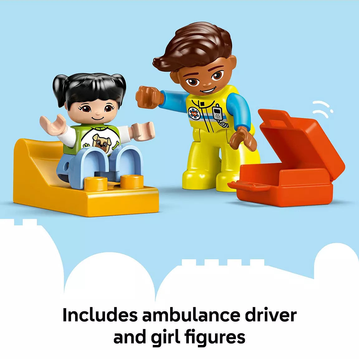 ليجو مكعبات بناء سيارات الإسعاف والسائق مكعبات التركيب LEGO