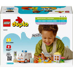 ليجو مكعبات بناء سيارات الإسعاف والسائق مكعبات التركيب LEGO