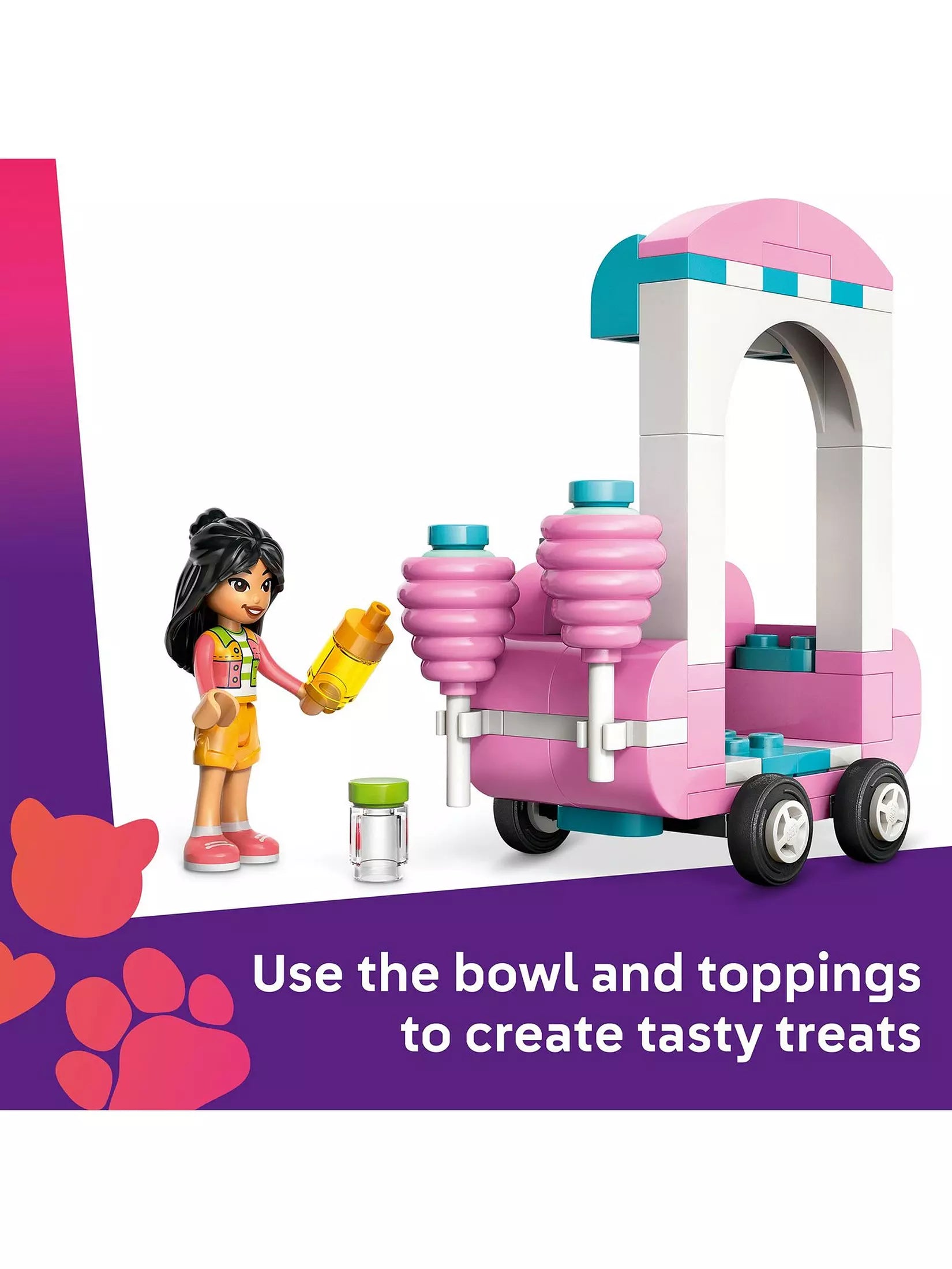 ليجو 42643 فريندز سكوتر وعربة الحلوى القطنية مكعبات التركيب LEGO