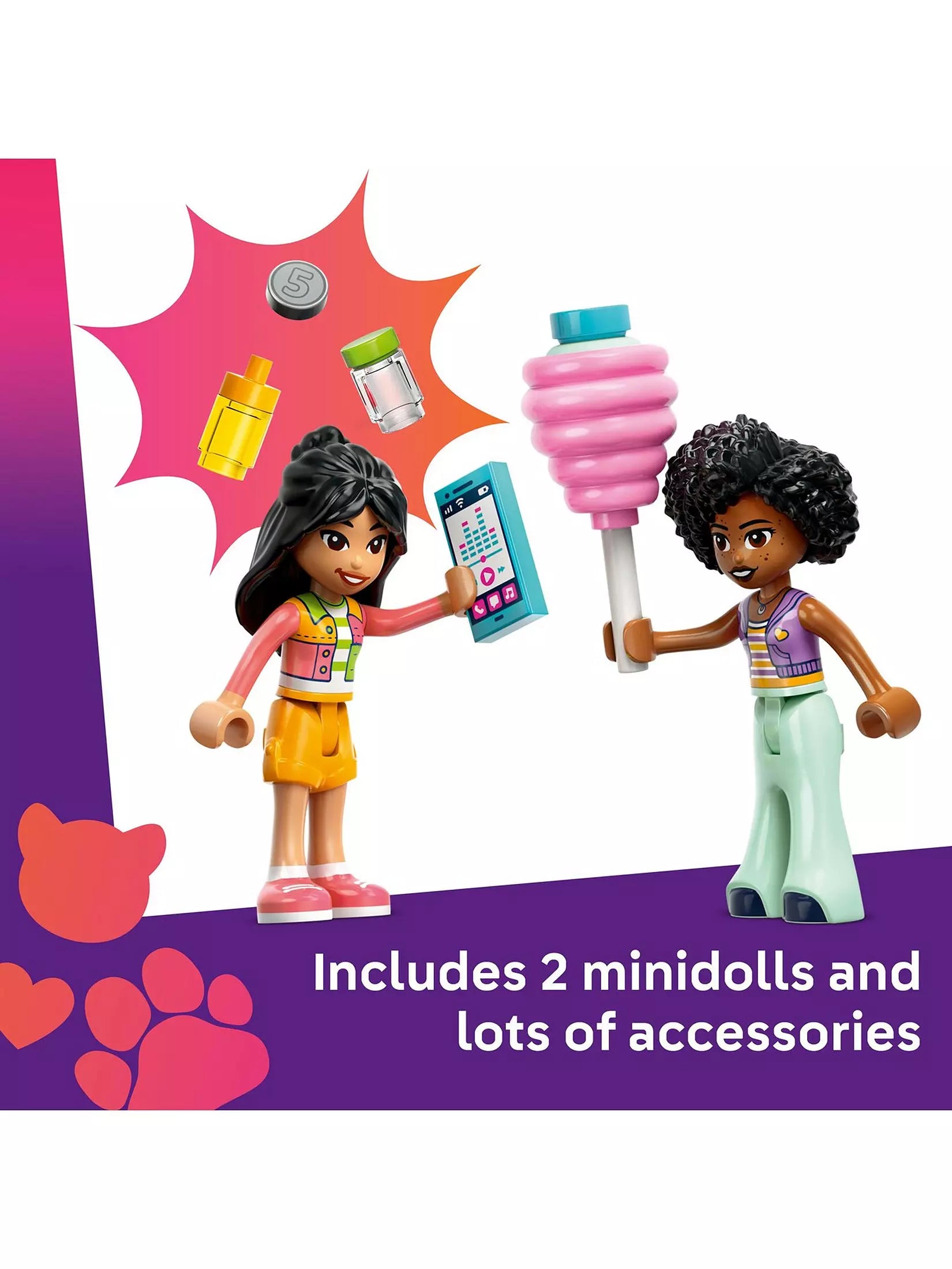 ليجو 42643 فريندز سكوتر وعربة الحلوى القطنية مكعبات التركيب LEGO