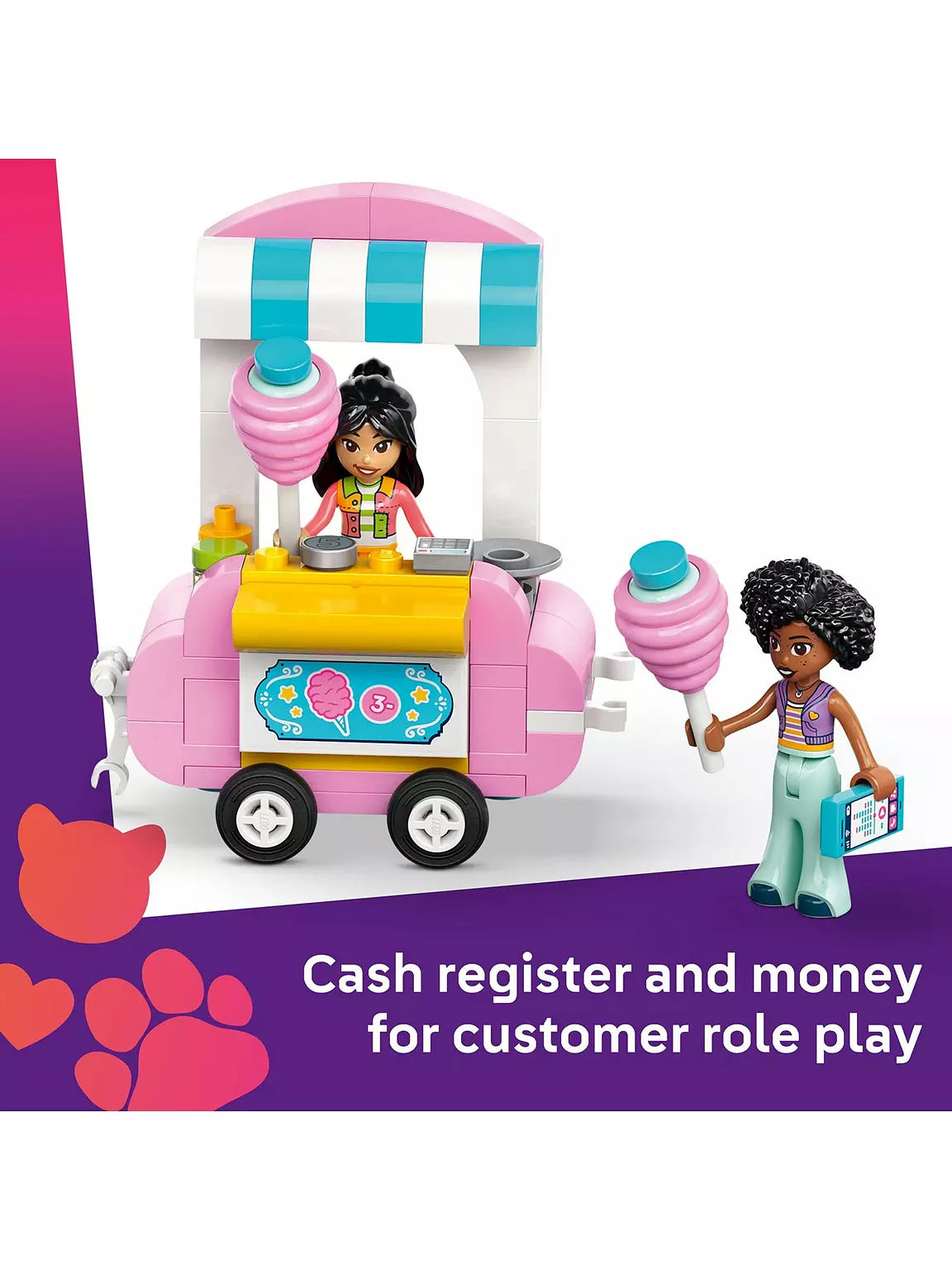 ليجو 42643 فريندز سكوتر وعربة الحلوى القطنية مكعبات التركيب LEGO