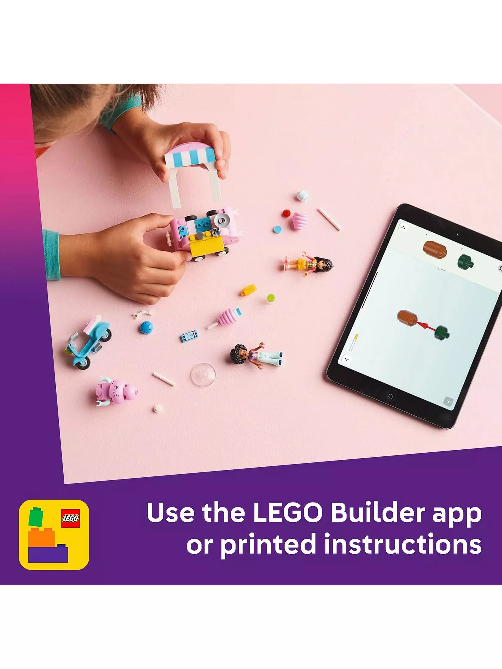 ليجو 42643 فريندز سكوتر وعربة الحلوى القطنية مكعبات التركيب LEGO