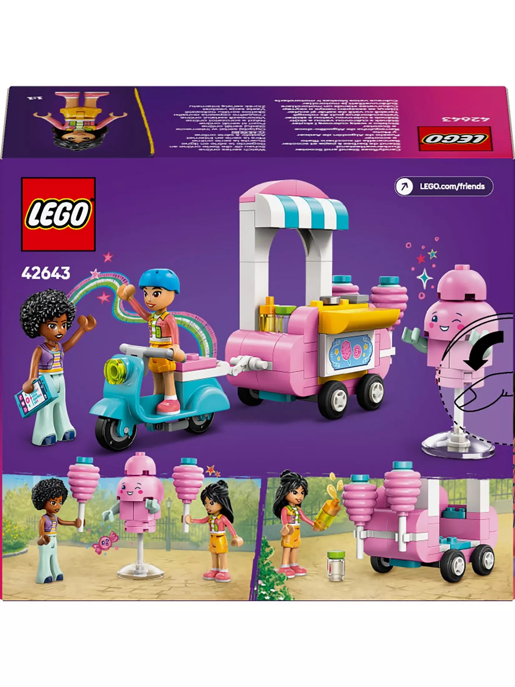 ليجو 42643 فريندز سكوتر وعربة الحلوى القطنية مكعبات التركيب LEGO