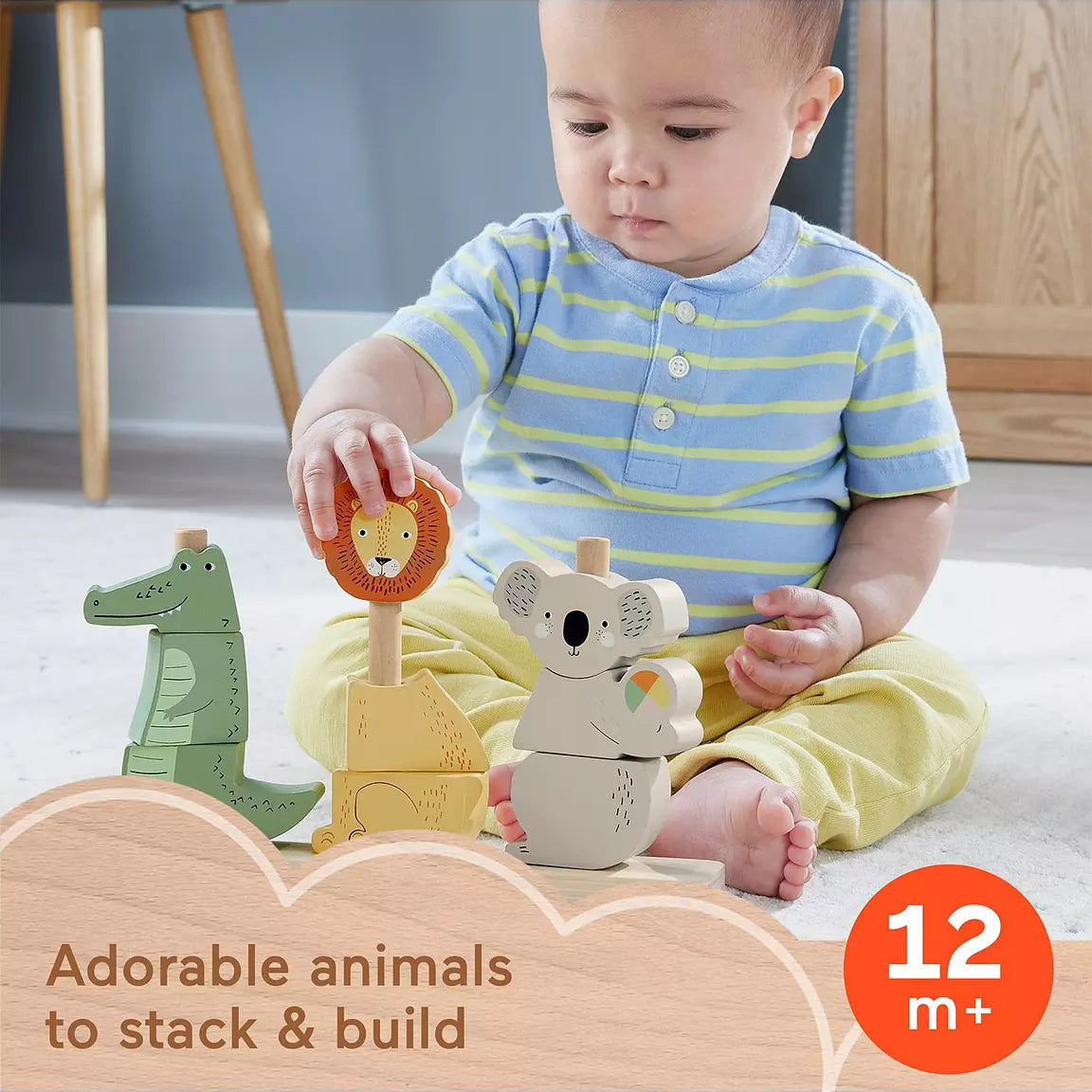 فيشر برايس لعبة تكديس الحيوانات مواليد تفاعلي Fisher-Price