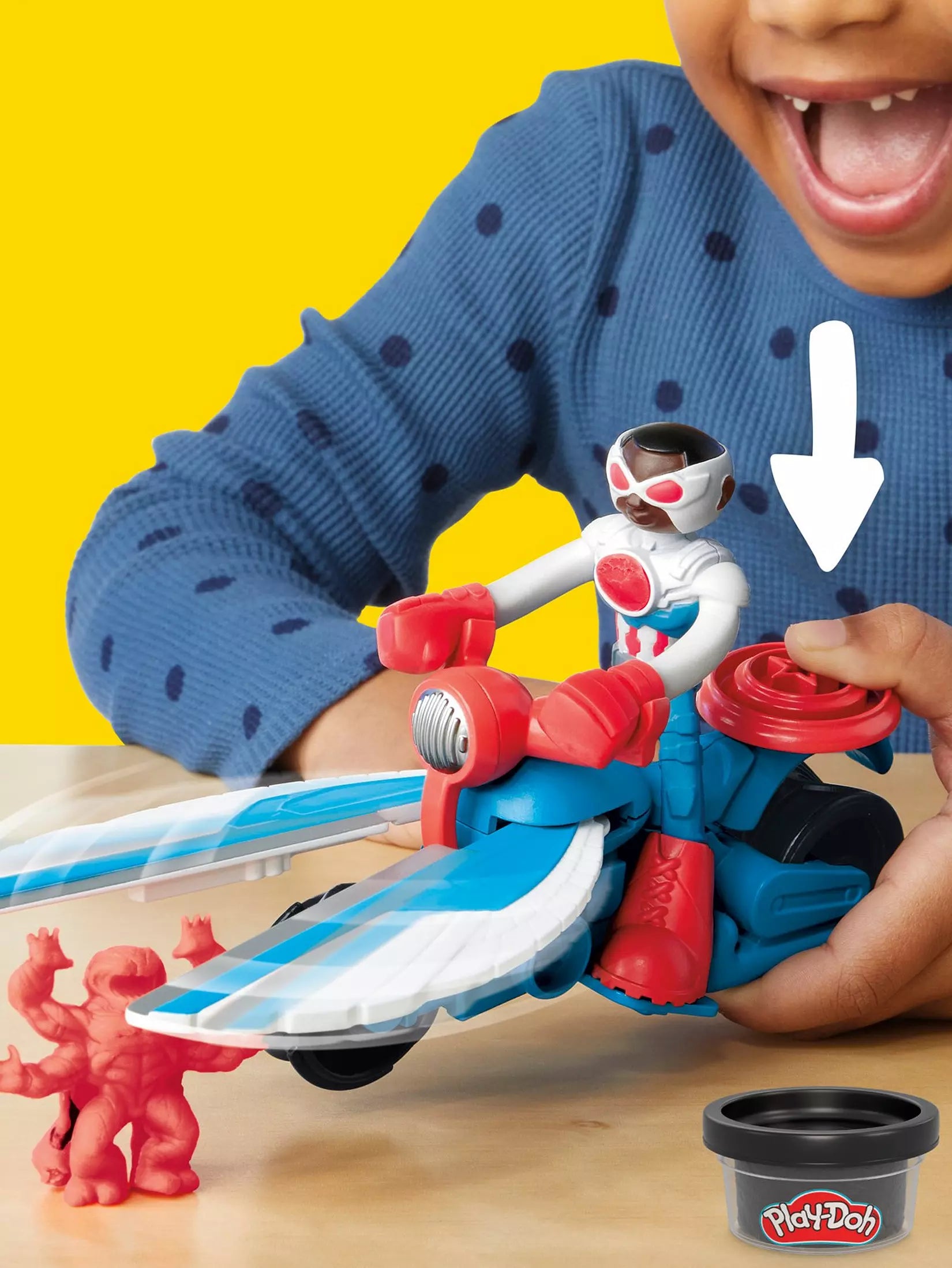 بلاي دوه قطاعة موتو كابتن امريكا الصلصال والمعجون Play-Doh