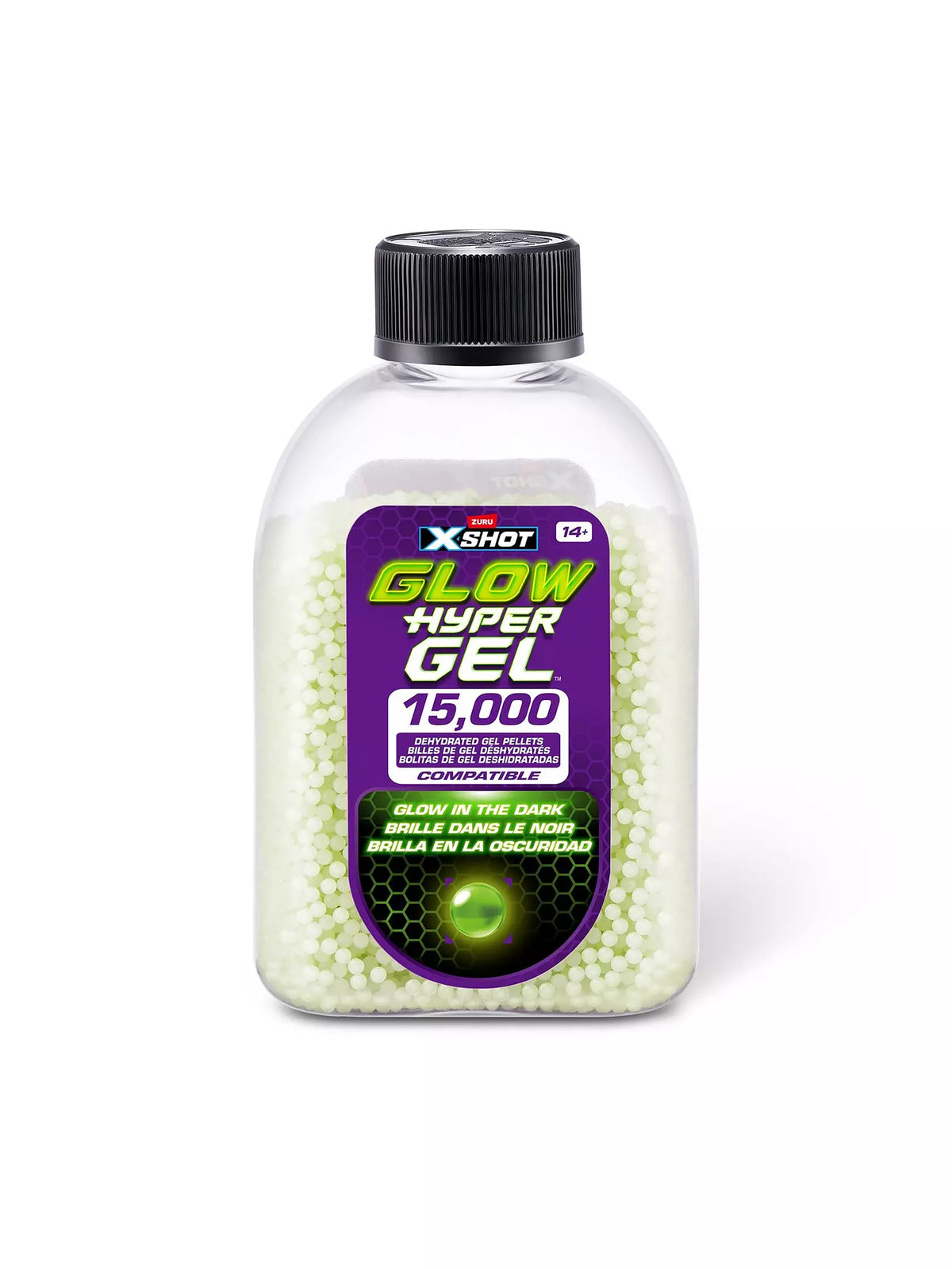 اكس شوت جل حبيبات 15000 مضيئة في الظلام مسدسات مطاطية Zuru