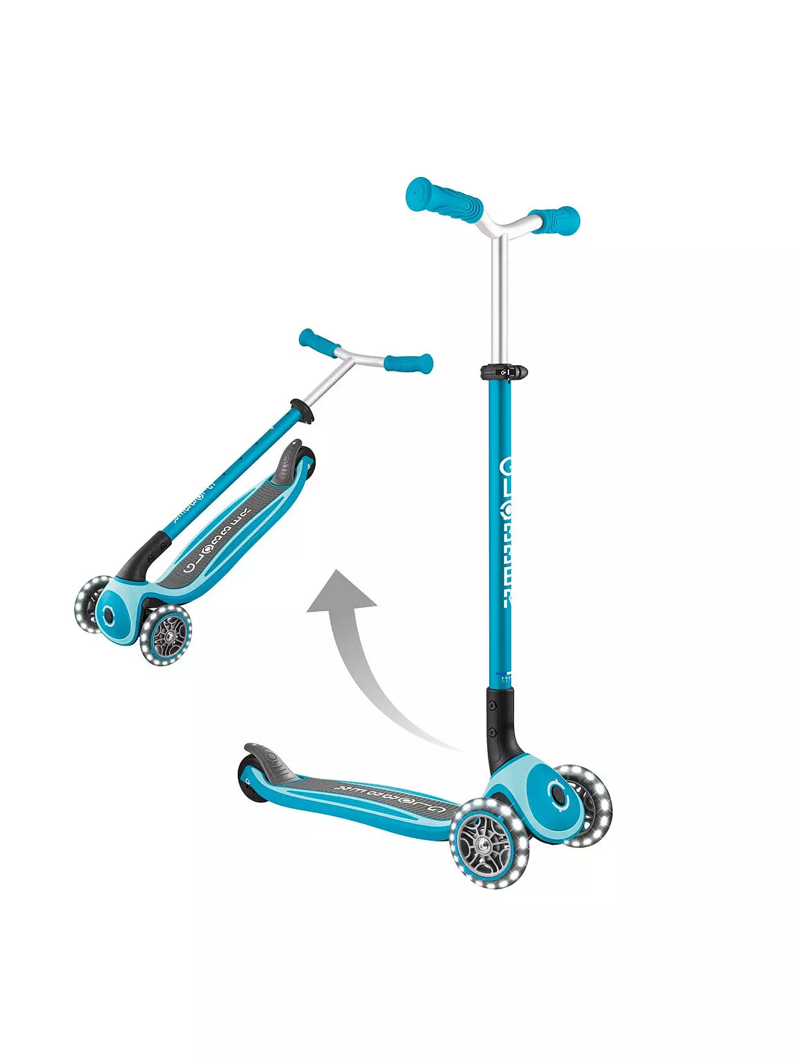 غلوبر سكوتر ماستر لايتس أزرق 3 عجلات سكوتر 3 عجلات GLOBBER