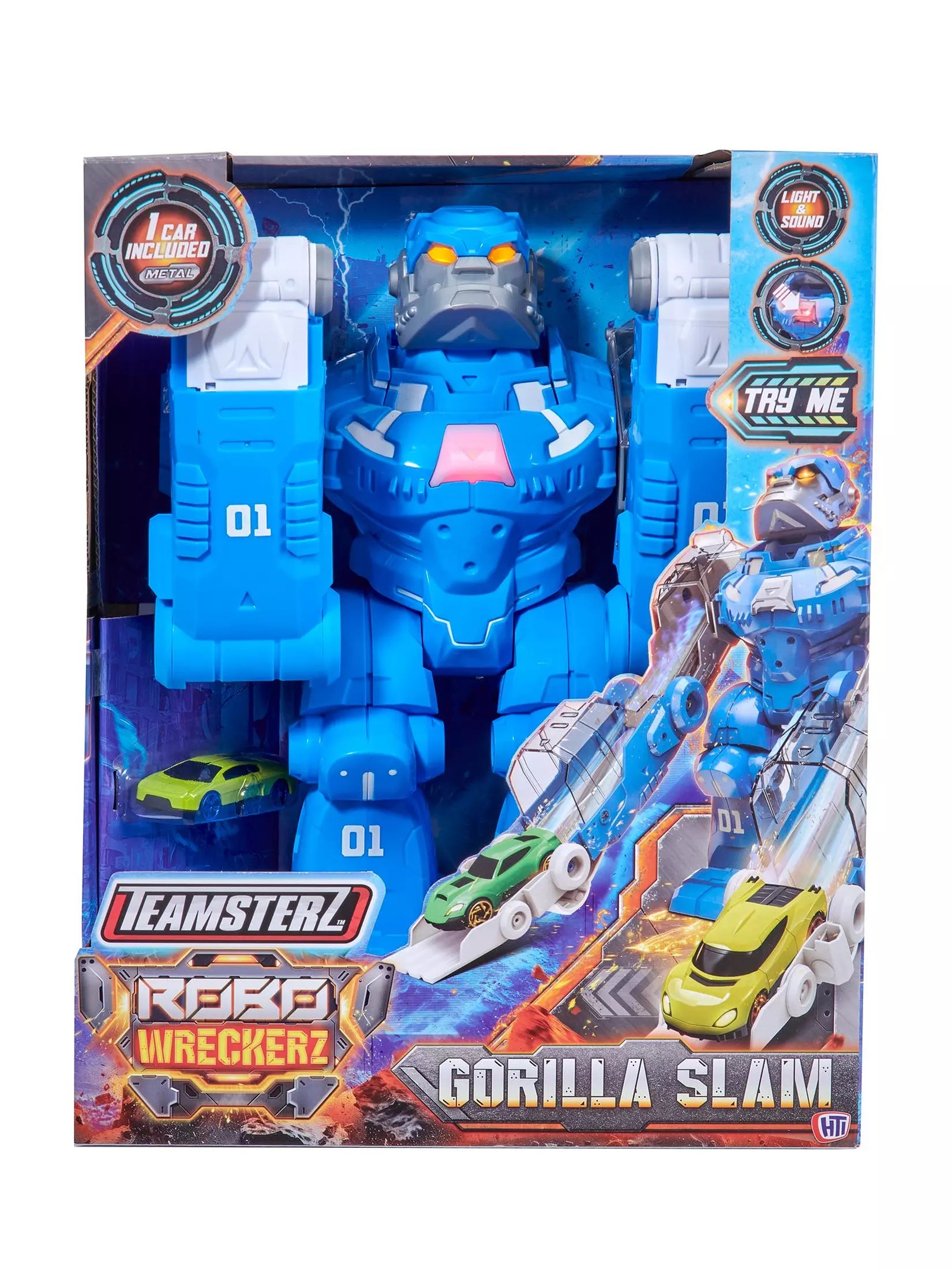 تيمسترز لعبة سحق الغوريلا مع سيارة مركبات مع مسار Teamsterz