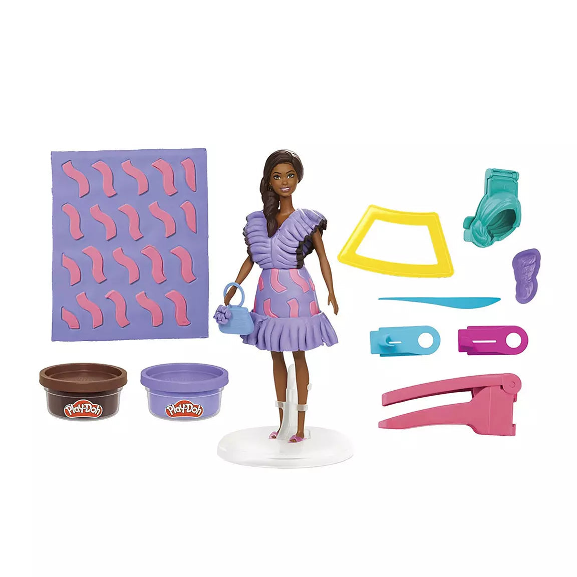 بلاي دو باربي فاشونيستا ذات الكشكشة الصلصال والمعجون Play-Doh