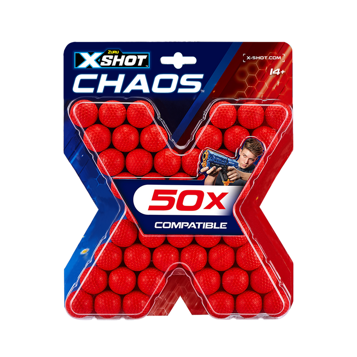 اكس شوت كيوس 50 كرة لإعادة التحميل مسدسات مطاطية Zuru