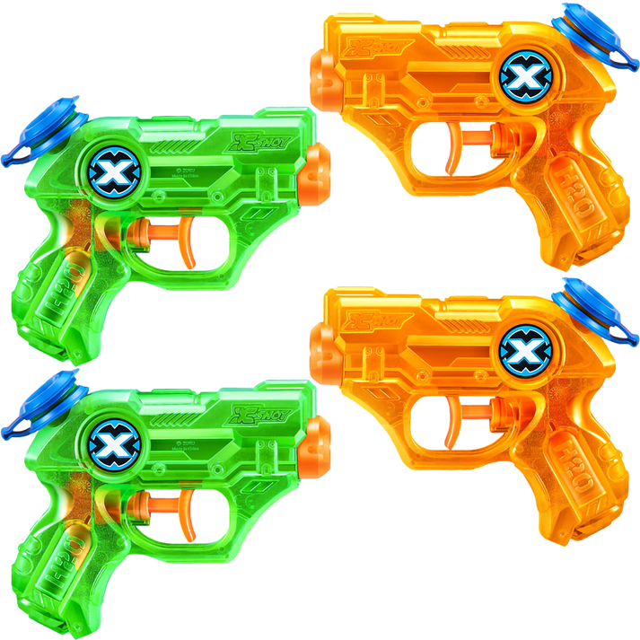 اكس شوت بلاستر نانو درينشر للماء 4 قطع مسدسات الماء Zuru