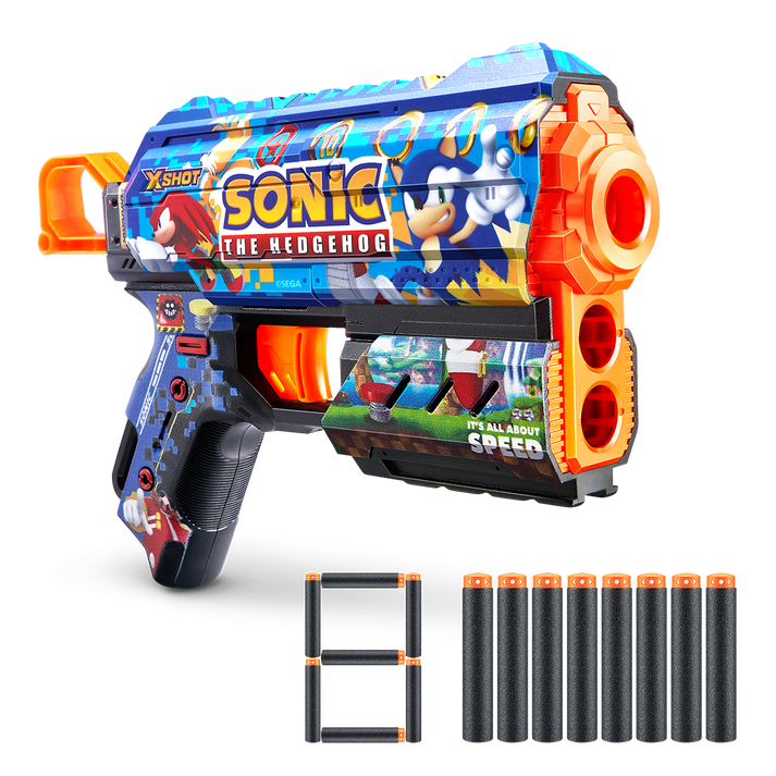 اكس شوت مسدس سكينز فلاكس سونيك 8 سهام مسدسات مطاطية Zuru