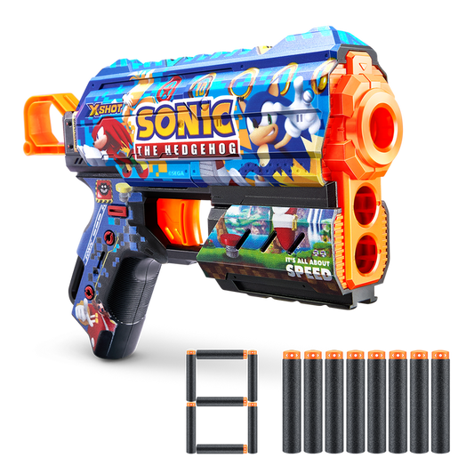 اكس شوت مسدس سكينز فلاكس سونيك 8 سهام مسدسات مطاطية Zuru