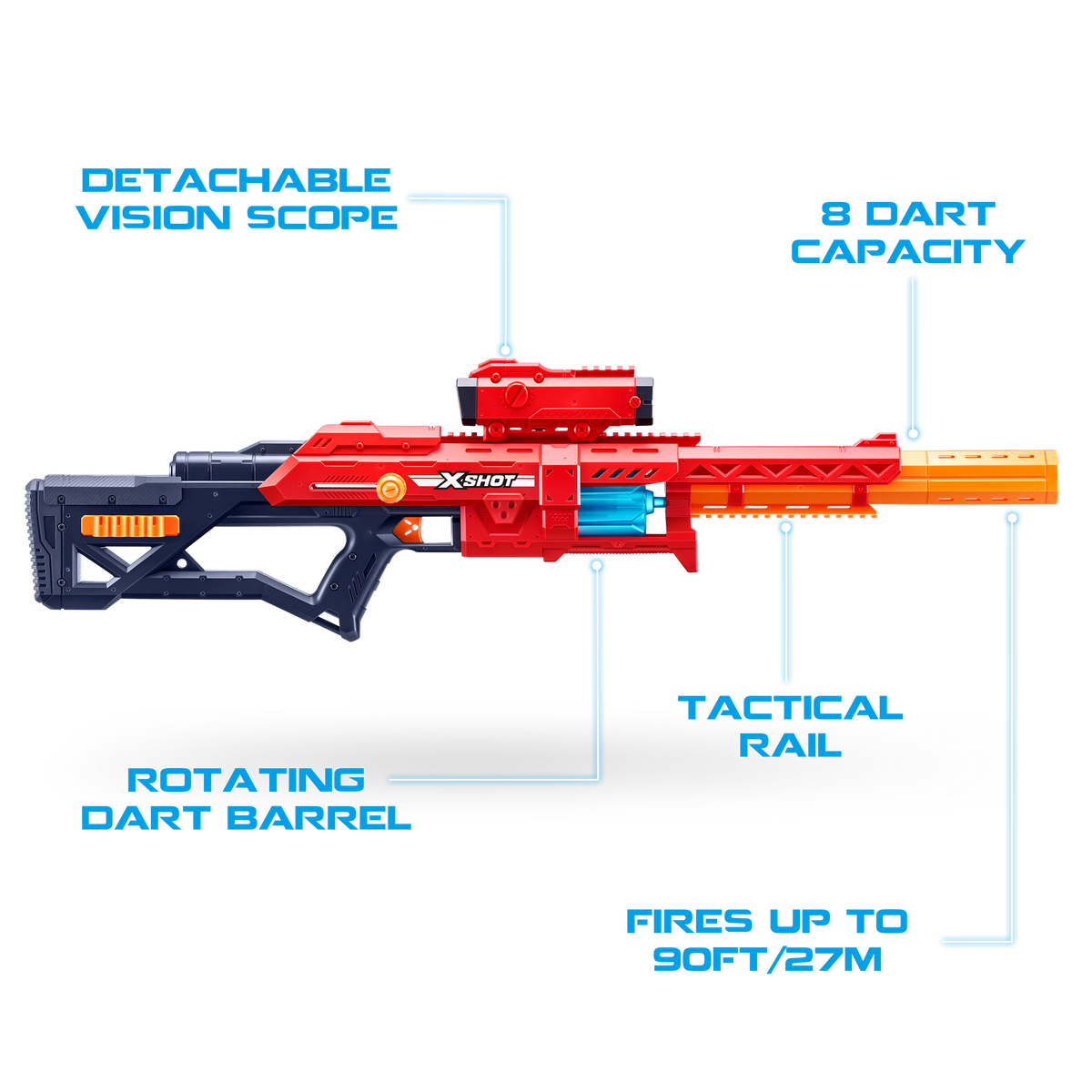 إكس شوت إكسل راينجر 24 طلقة مسدسات مطاطية Zuru