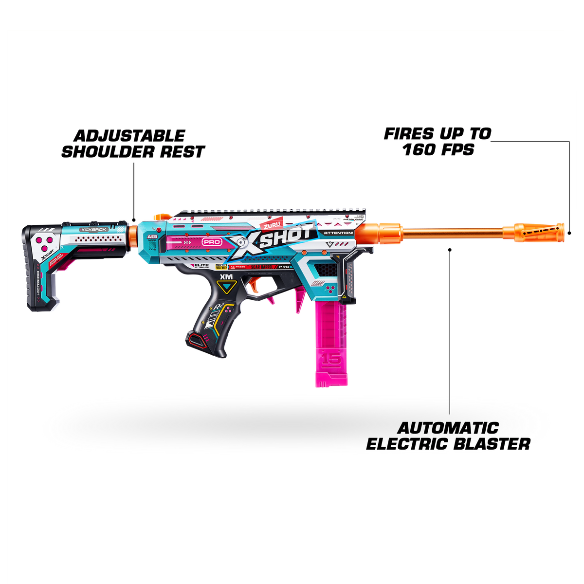 اكس شوت مسدس ميجا بلاستر مسدسات مطاطية Zuru