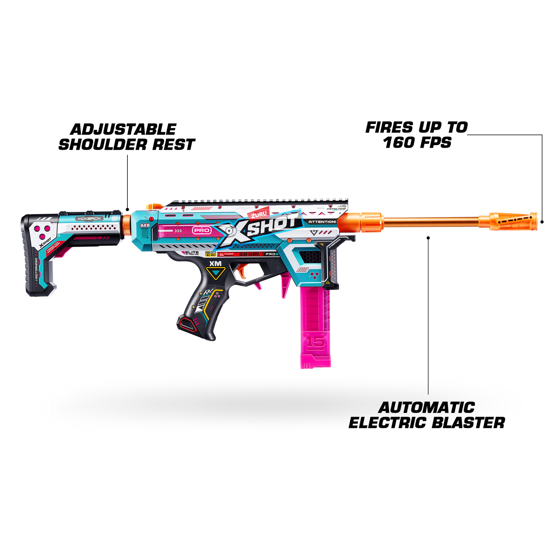 اكس شوت مسدس ميجا بلاستر مسدسات مطاطية Zuru