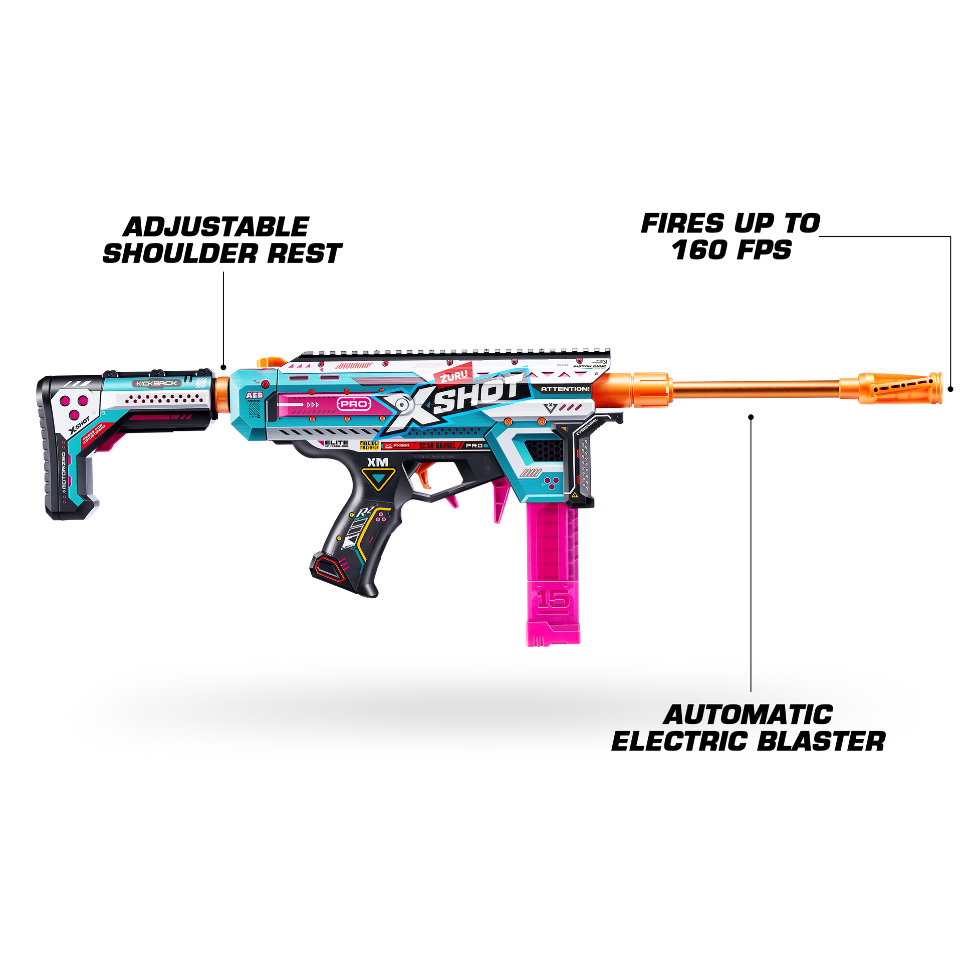 اكس شوت مسدس ميجا بلاستر مسدسات مطاطية Zuru